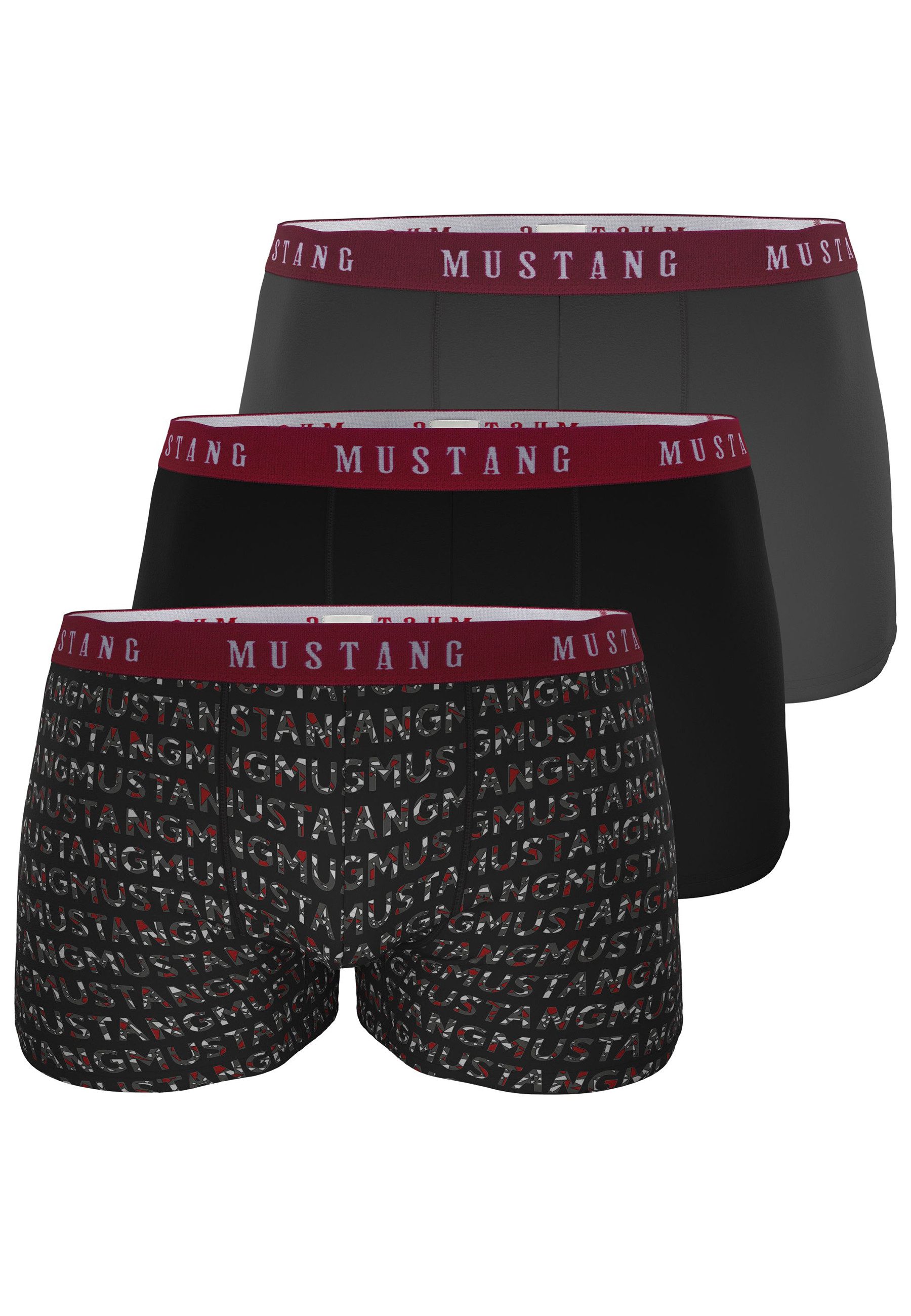 MUSTANG Retro Boxer PRINT WORDS Retro-Pants Herren Unterhose Boxershorts (S günstig online kaufen