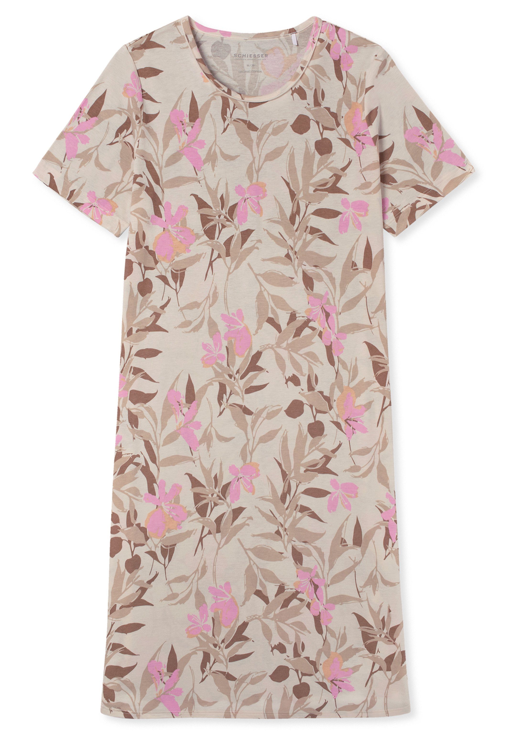 Schiesser Nachthemd Comfort Nightwear (1-tlg) Nachthemd - Atmungsaktiv - Gesamtlänge 100 cm, Lockerer Schnitt