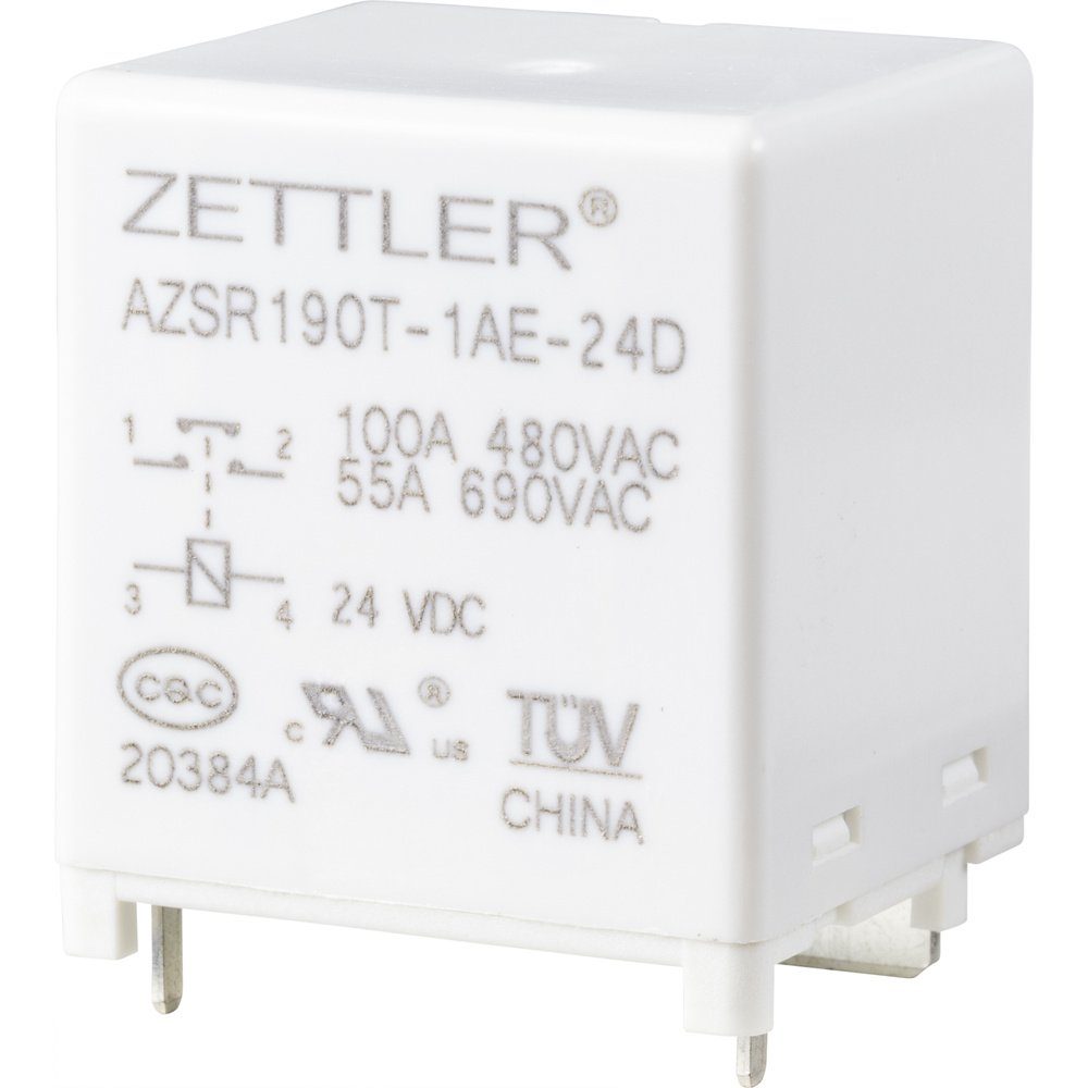 Zettler Electronics Zeitrelais Zettler Electronics AZSR190T-1AE-24D Powerrelais 24 V/DC 100 A 1 Schli, (AZSR190T-1AE-24D)