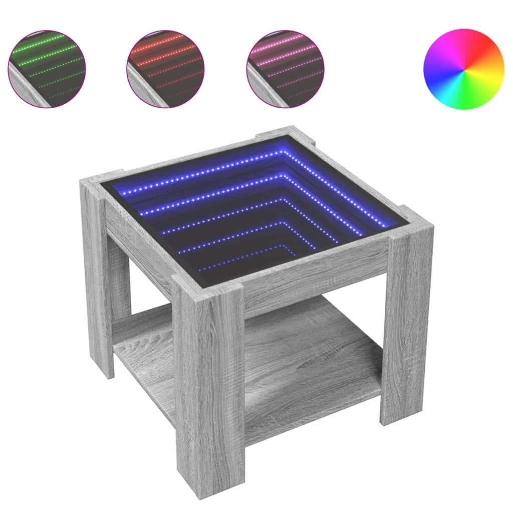 vidaXL Couchtisch LED-Couchtisch Grau Sonoma 53x53x45 günstig online kaufen