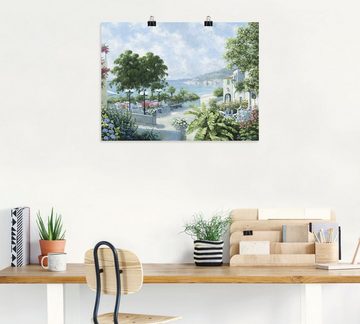Artland Wandbild Ozeansicht, Garten (1 St), als Leinwandbild, Poster in verschied. Größen