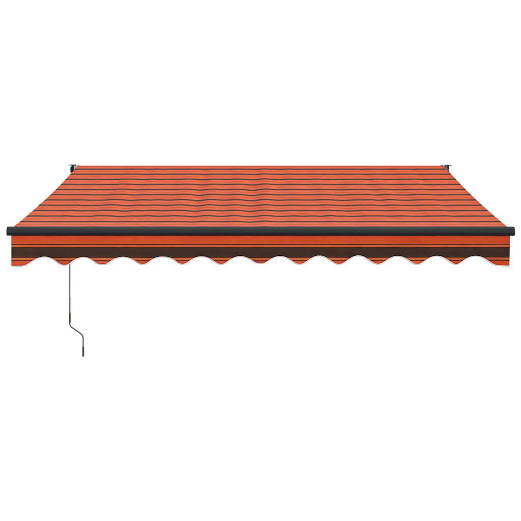 Thumbnail - vidaXL Markise Elektrische Markise mit Kurbel Orange und Braun 3x2,5 m (1-St)