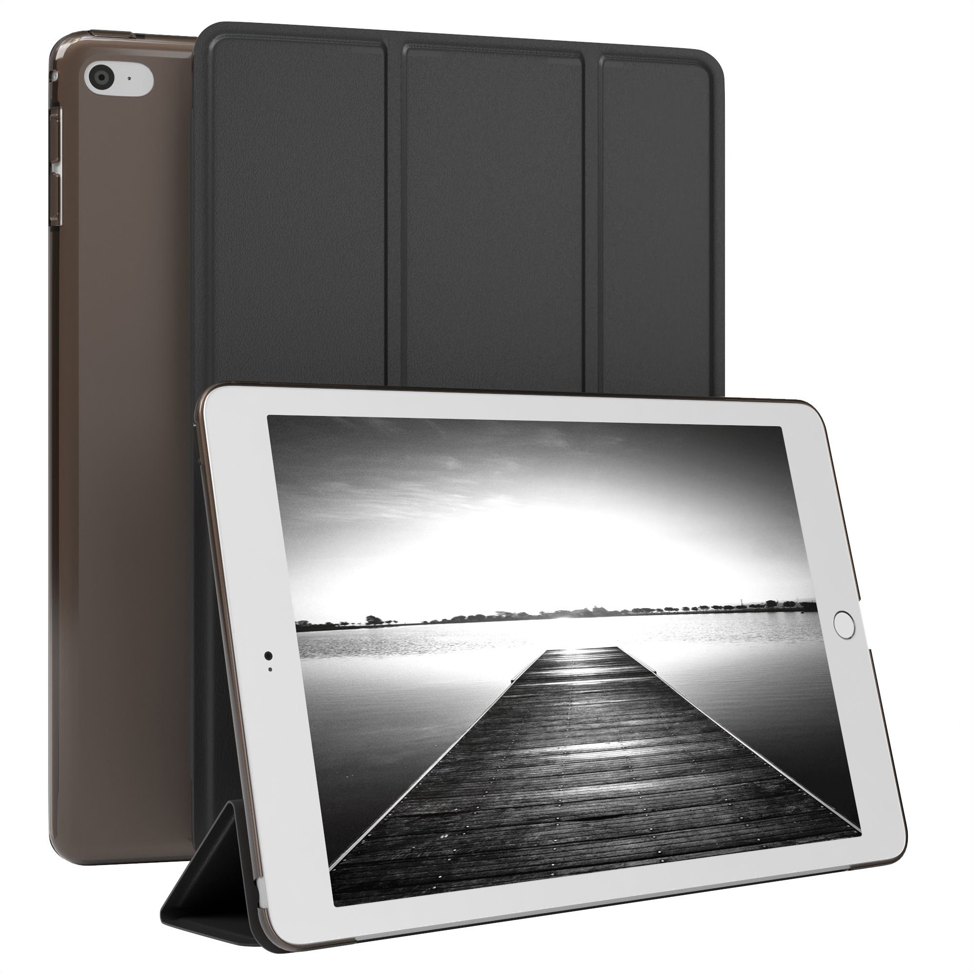 EAZY CASE Tablet-Hülle Smart Case für Apple iPad Mini 4. Generation 7,9  Zoll, Anti-Kratz Tasche Schutzhülle mit Sleep Wake Up Funktion Hülle Schwarz