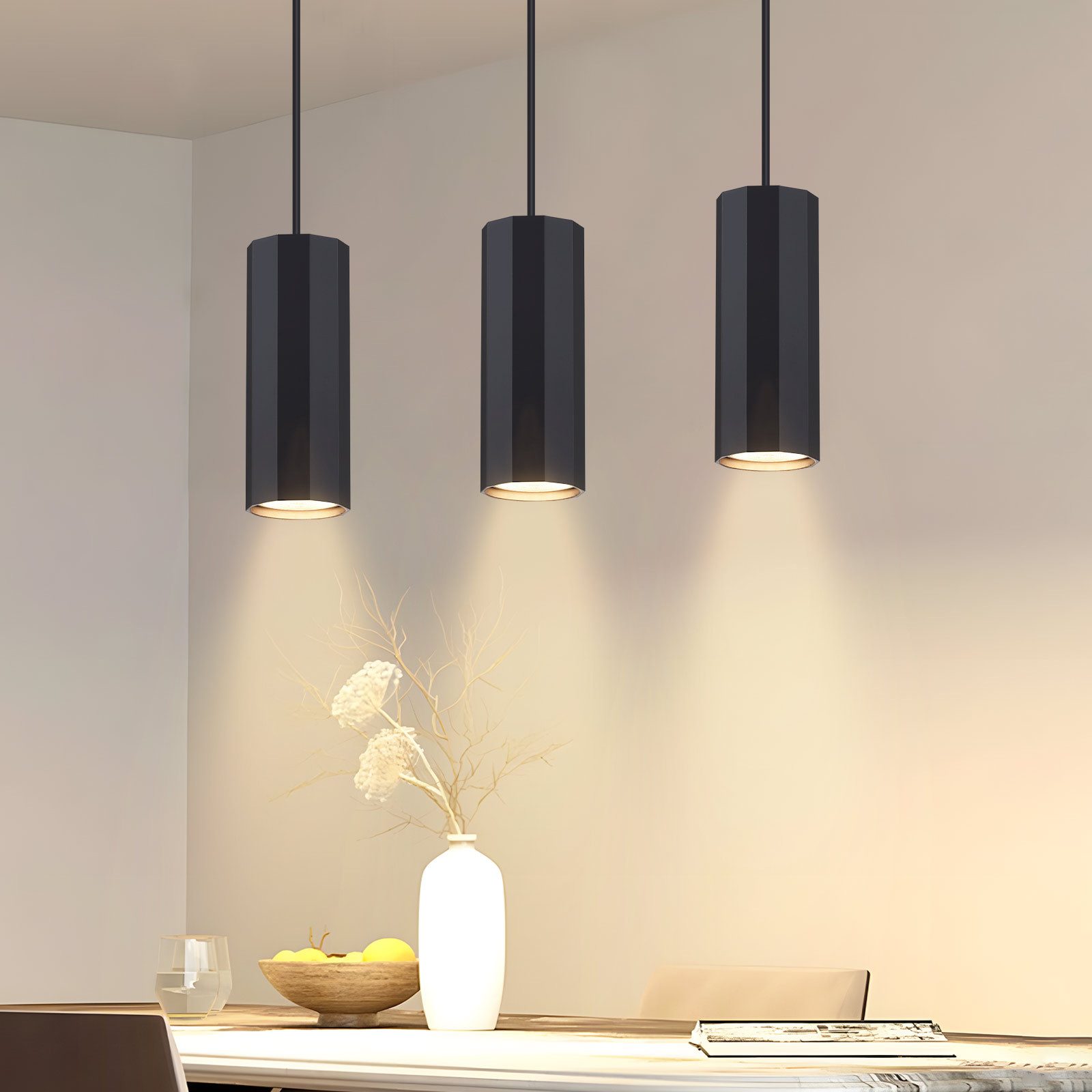 Nettlife Pendelleuchte Esszimmer Schwarz Hängeleuchte 1/3/4 günstig online kaufen
