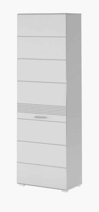 xonox.home Garderobenschrank Linus (Hochschrank weiß Hochglanz, BxH 55 x 190 cm) Variable Inneneinteilung