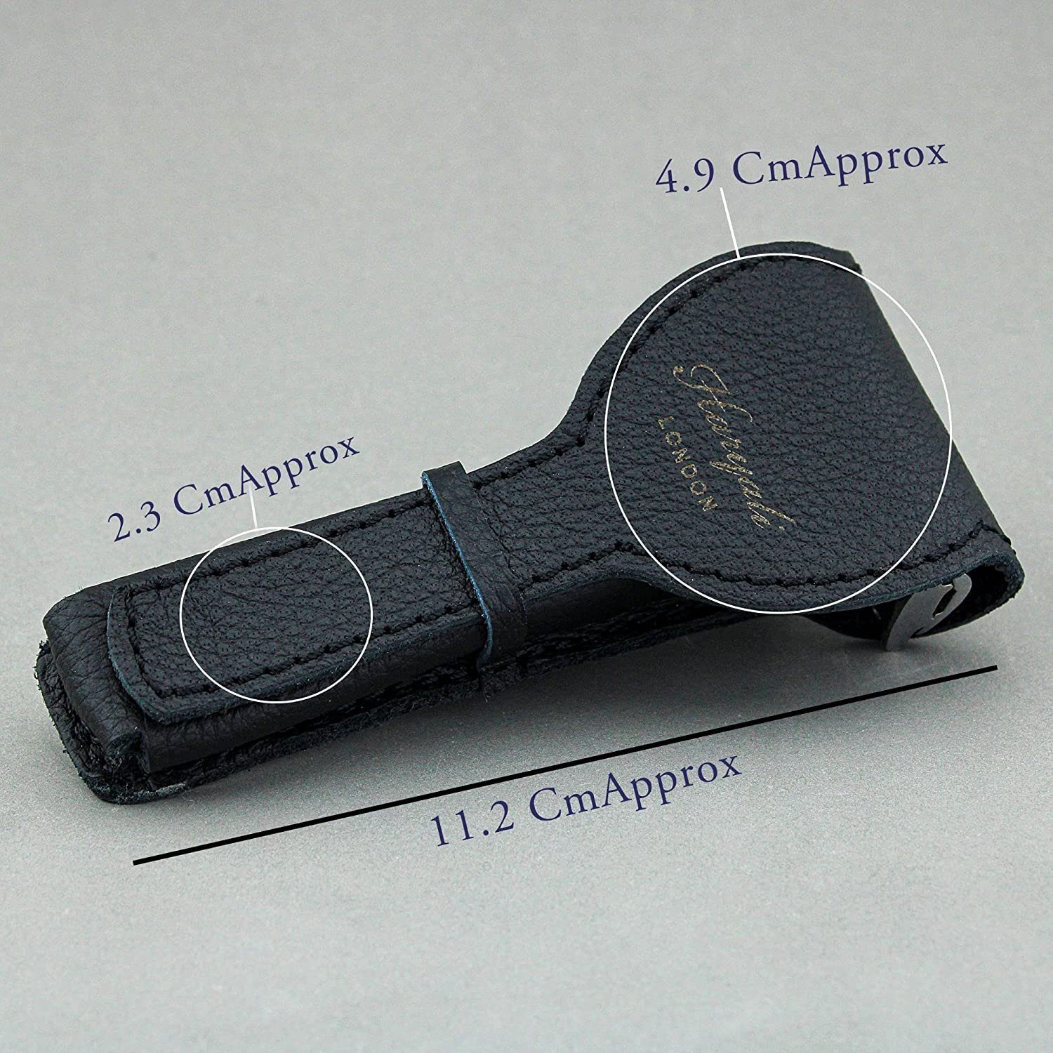 Haryali London Rasierer-Etui Haryali London Rasierer-Schutzhülle aus Leder Reisetasche für Rasierer 11 cm, für Rasierhobel