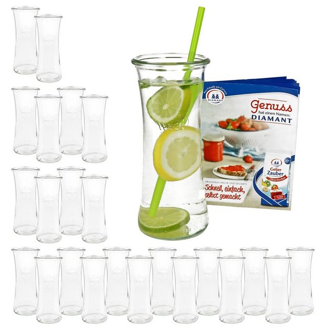 MamboCat Einmachglas “24er Set Weck Gläser 700 ml Delikatessen-Glas rund + Rezeptheft”