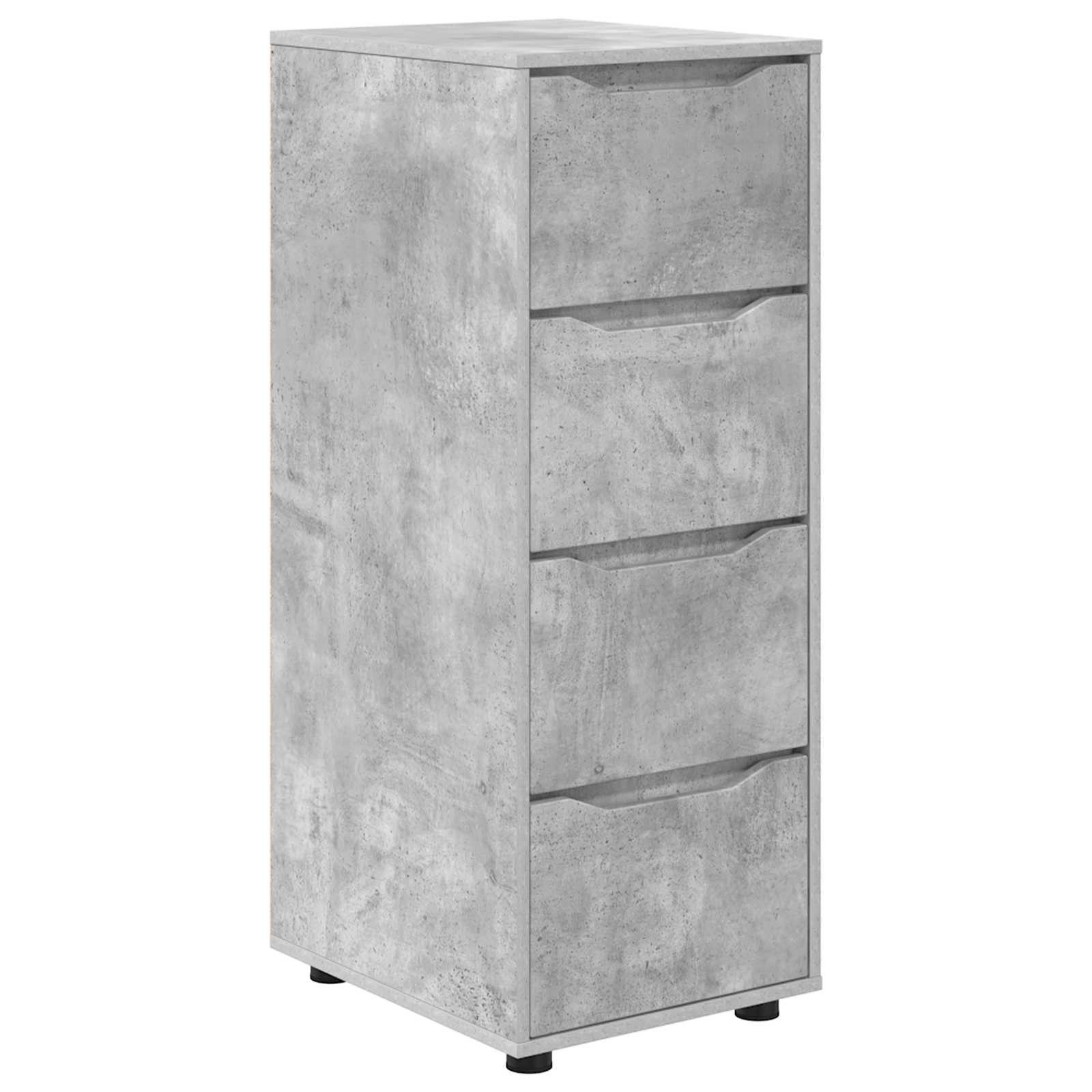 vidaXL Mehrzweckschrank Aufbewahrungsschrank 40 x 48 x 105 cm Holzwerkstoff Betongrau (1-St)