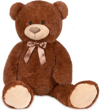 BRUBAKER Kuscheltier XXL Teddybär 100 cm mit Seni Seviyorum Herz (1-St), großer Teddy Bär, Stofftier Plüschtier