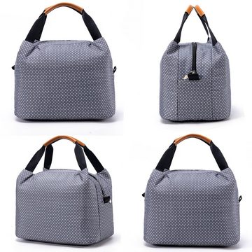 Thermobehälter Thermobehalter Picknickkorb Lunchtasche Kühltasche Isoliertasche Lunchbag Thermotasche mit Reißverschluss für Arbeit, Schule, unterwegs und Picknick, gefuttert mit EPE-Schaum und Aluminium, Fassungsvolumen 10L, Polyester, (Lebensmittelkonservierung), Essen warm halten