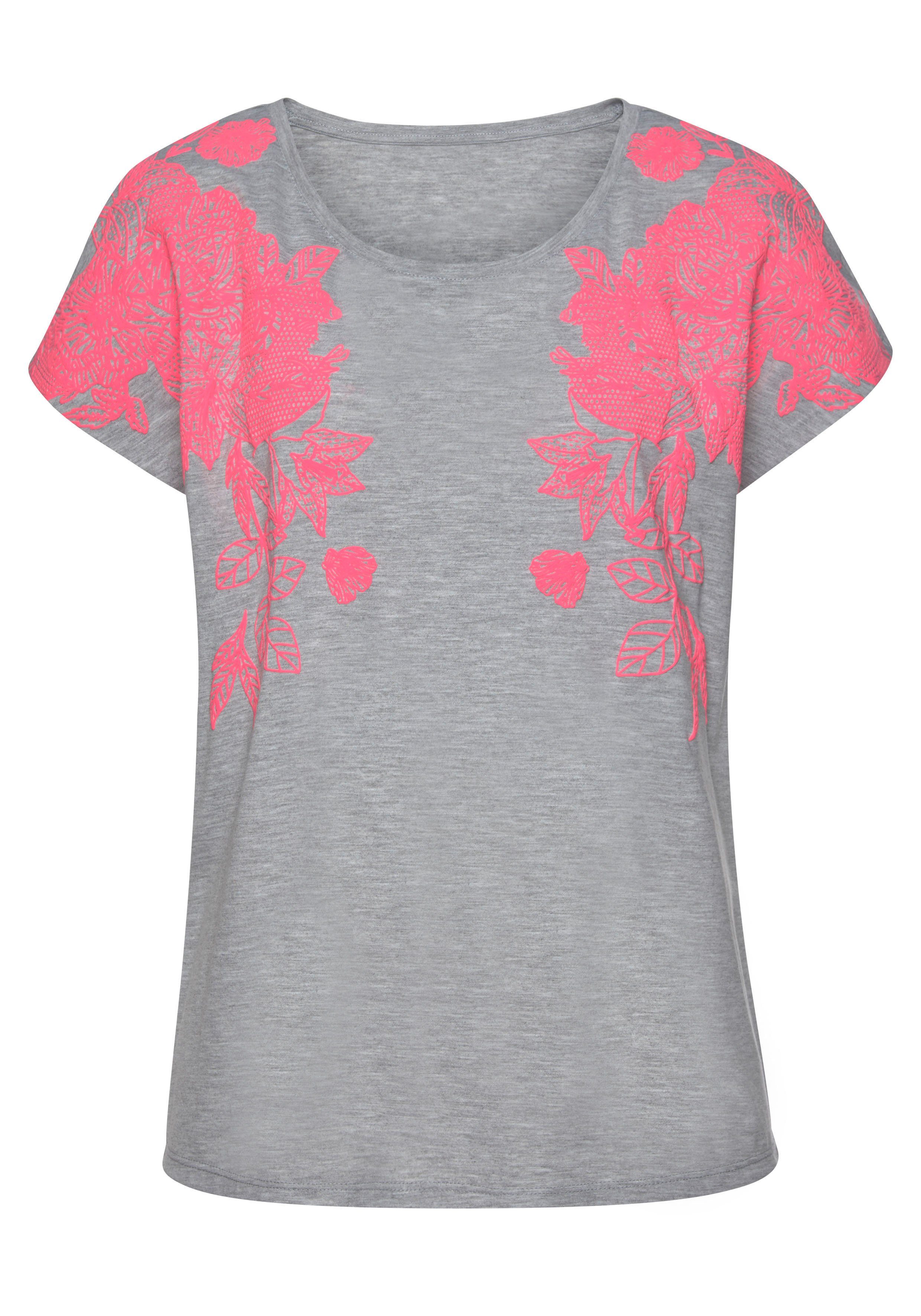 Vivance T-Shirt mit Neonprint, Kurzarmshirt, lockere günstig online kaufen