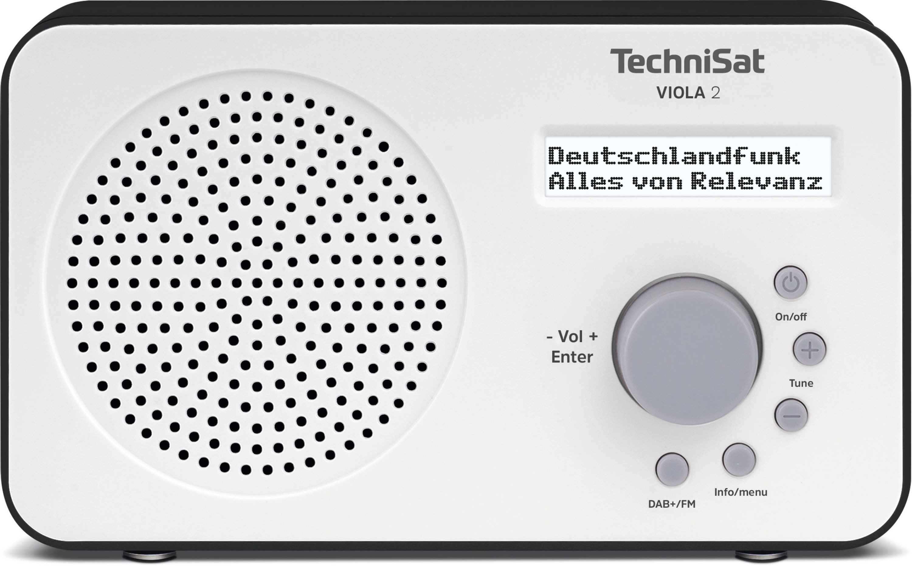 TechniSat VIOLA 2 Digitalradio (DAB) (Digitalradio (DAB), FM-Tuner mit RDS, 1 W, UKW-Radio, LC-Display mit Beleuchtung, Netz- und Batteriebetrieb)