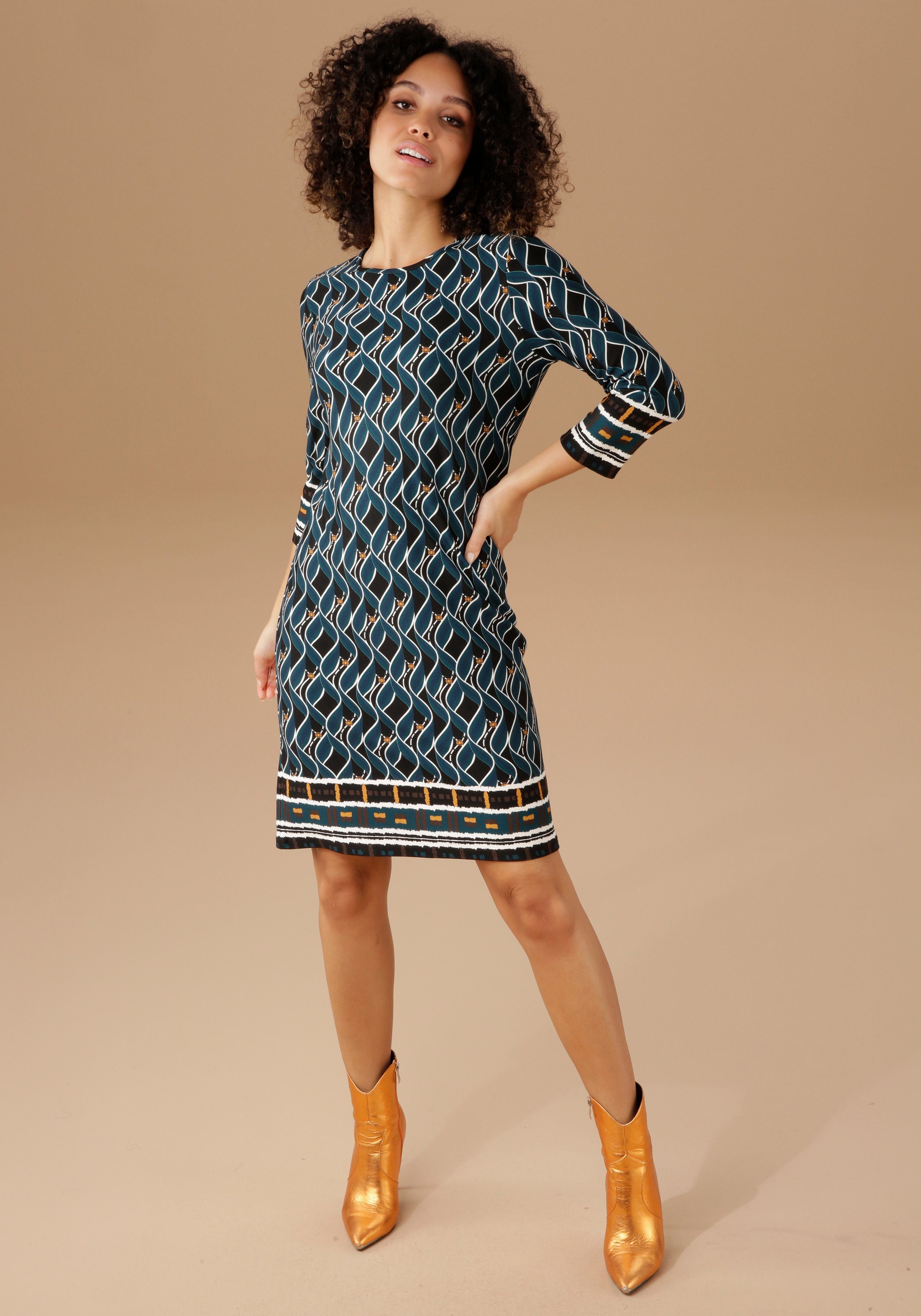 Aniston SELECTED Jerseykleid im Retro-Dessin günstig online kaufen