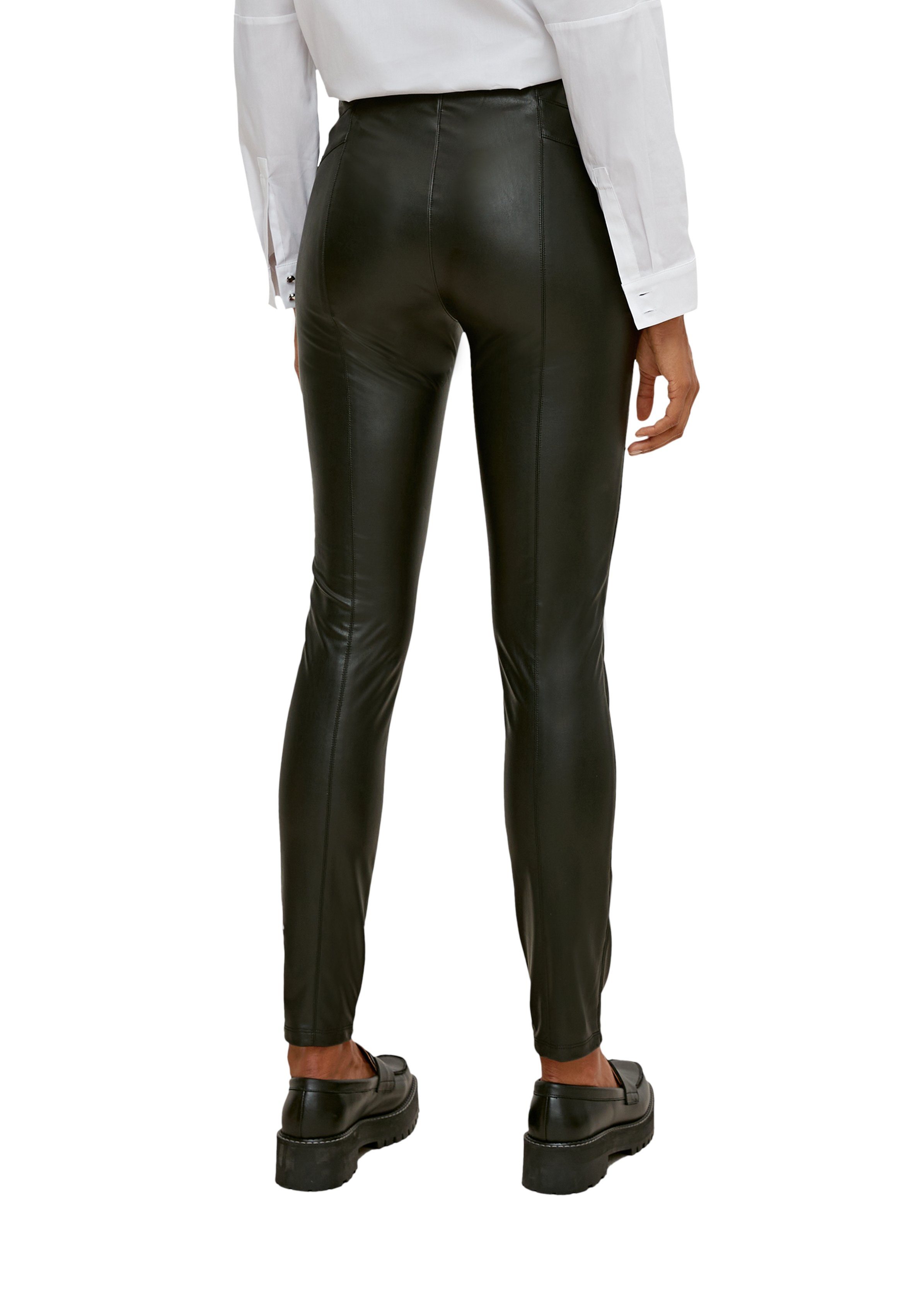 comma Lederimitathose Skinny: 7/8-Stretchhose