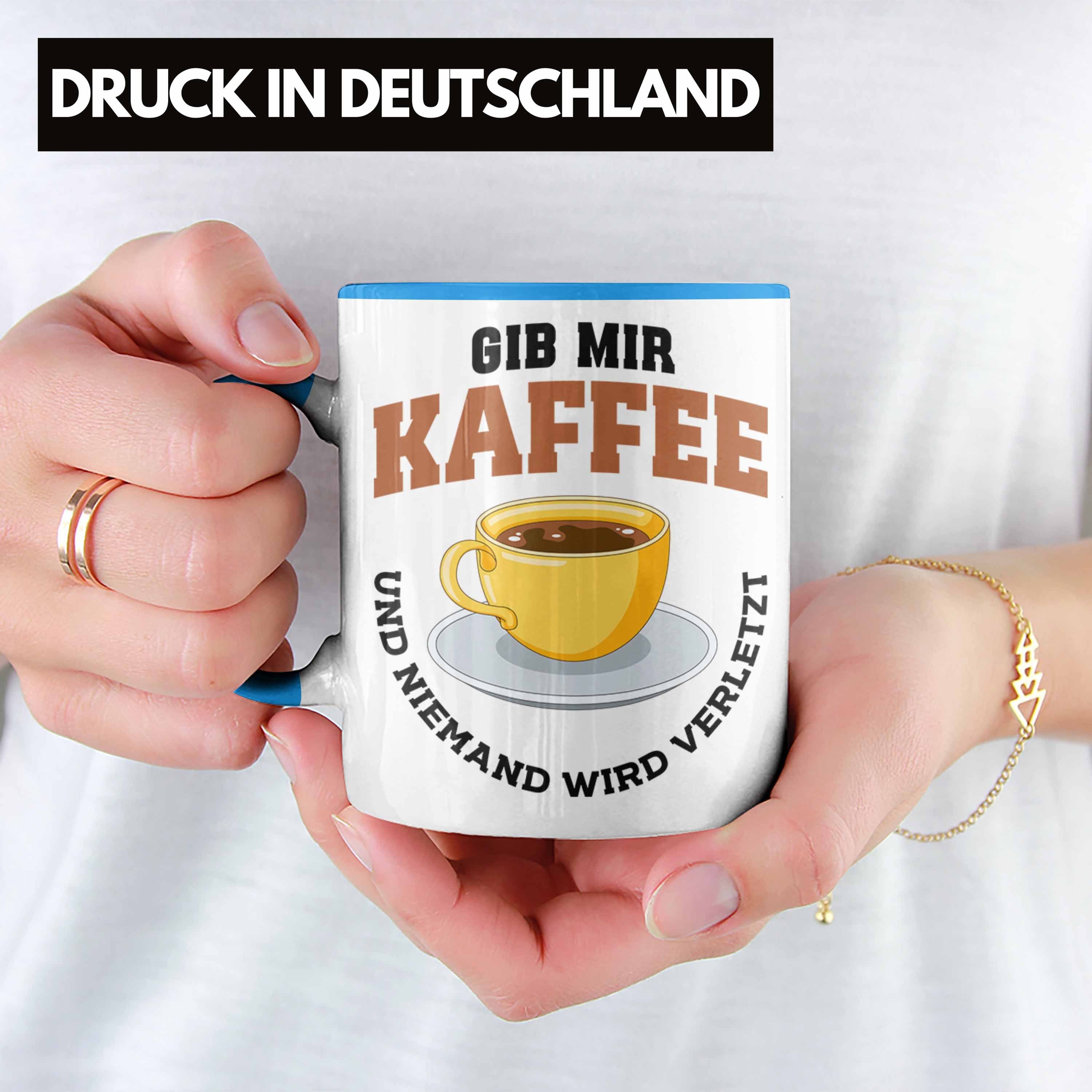 - Arbeit Kollegin Geschenkidee Spruch Trendation Geschenk Grafik Blau Kaffee Kollege Kaffeetrinker Trendation Tasse