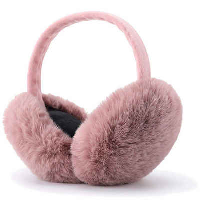 Fivejoy Ohrenwärmer Weiblicher Winter-Ohrenschutz warme Plüsch-Ohrenkissen (Zusammenklappbarer Ohrwärmer für den Winterschutz)