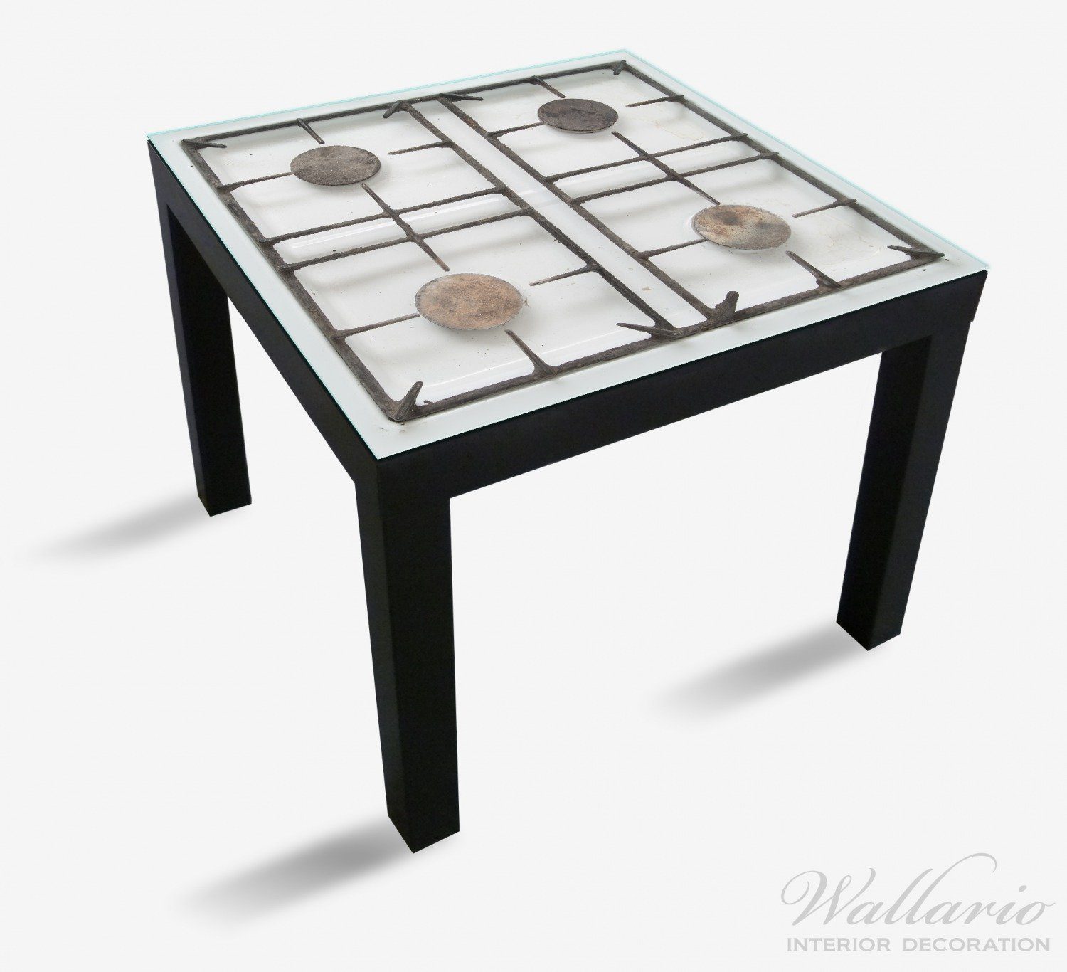 Alter Gasherd, Lack Ikea Tischplatte für dreckig Wallario ungeputzt Tisch St), geeignet (1 und