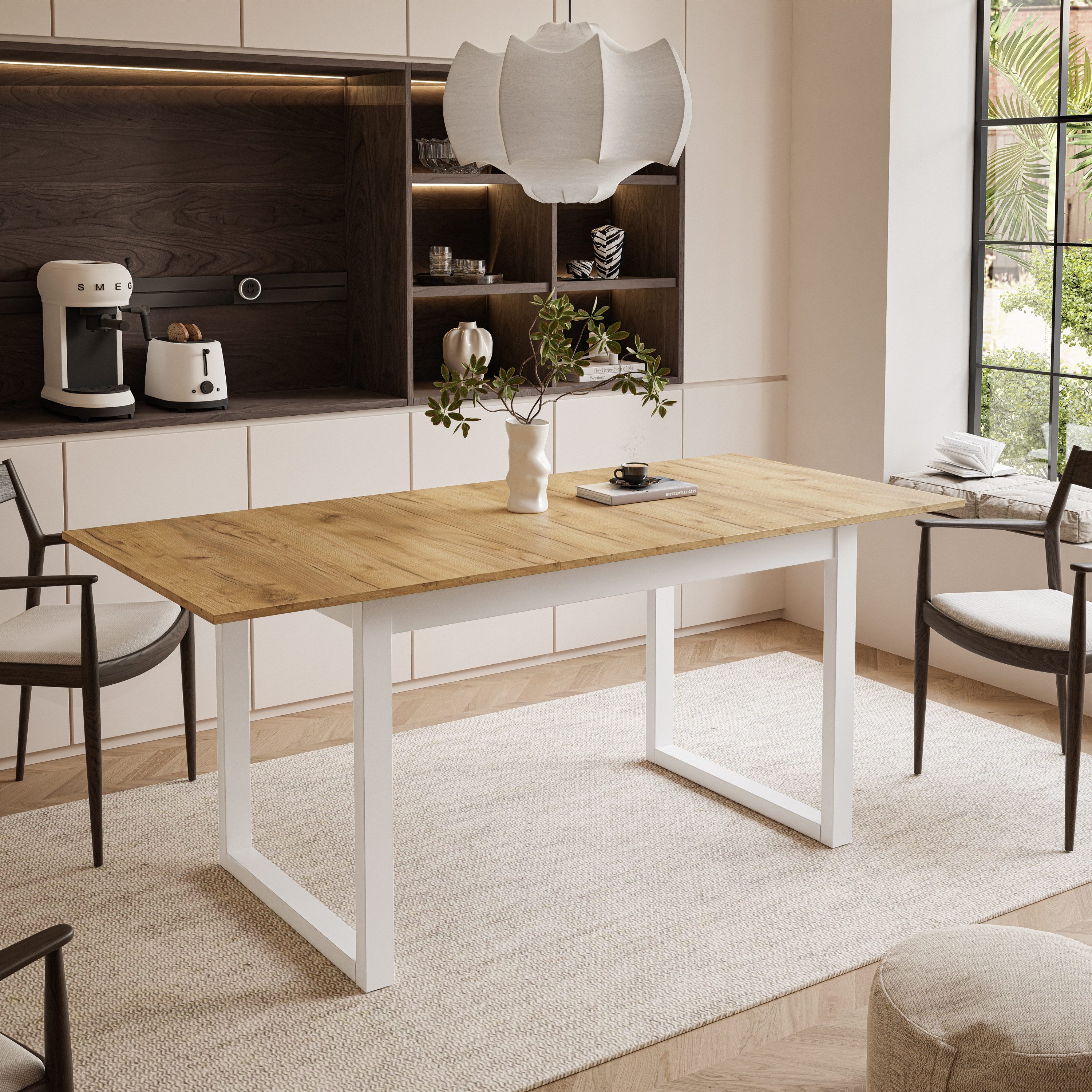 Lookway Esstisch ARTON II ausziehbarer Tisch 140 cm, 140-195x80x77 cm – Bild 3 von 5