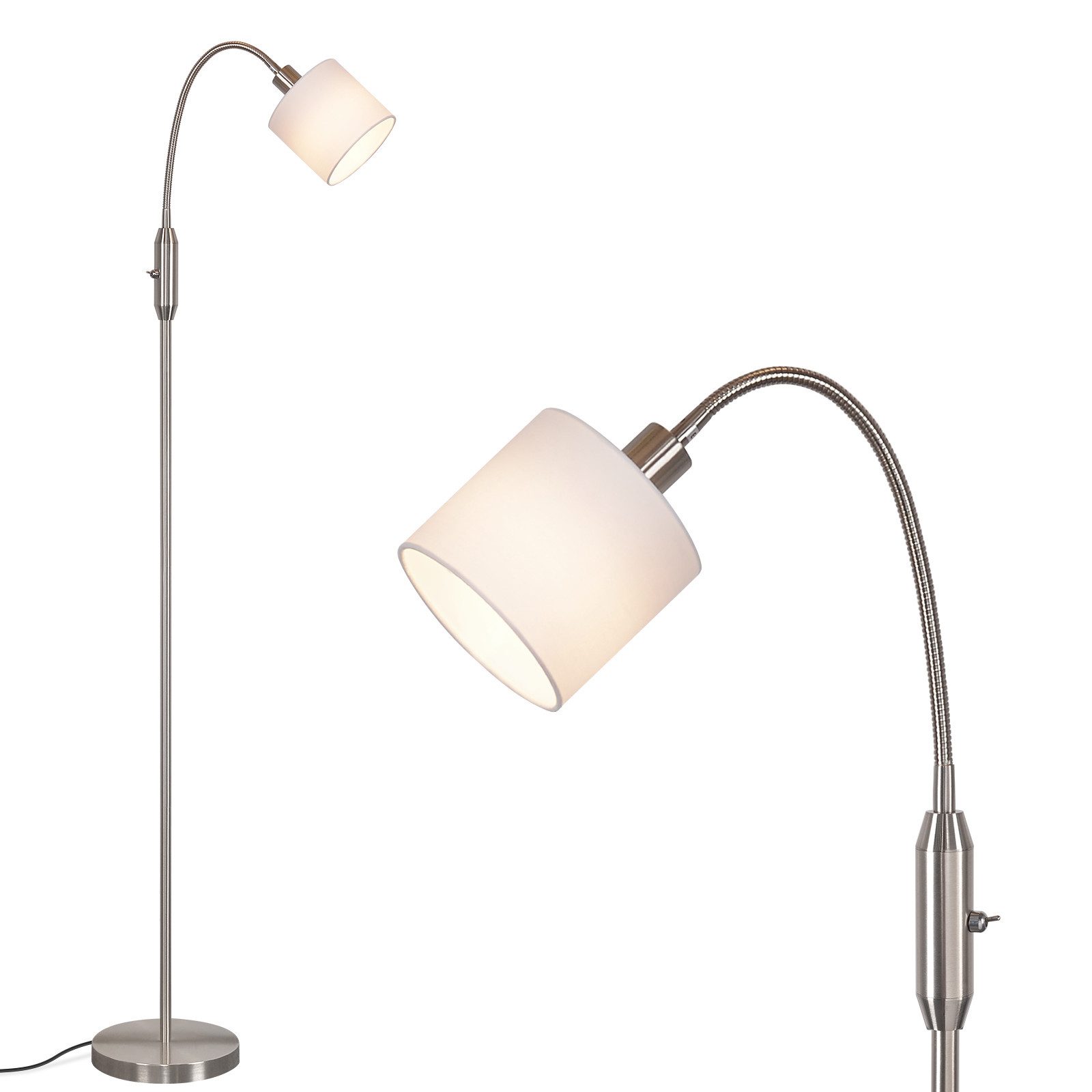 Stehlampe Vintage Stehleuchte Stoff Bogen 360° Drehbarer