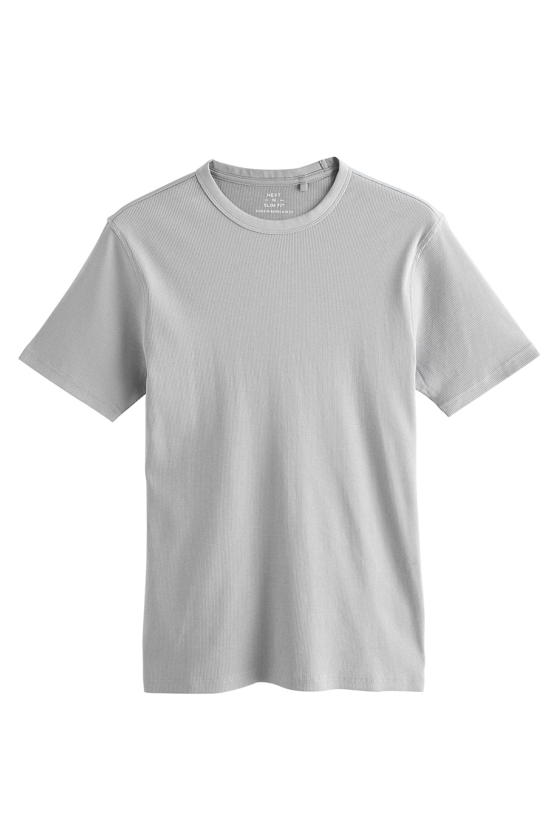 Next T-Shirt Geripptes Slim Fit T-Shirt günstig online kaufen