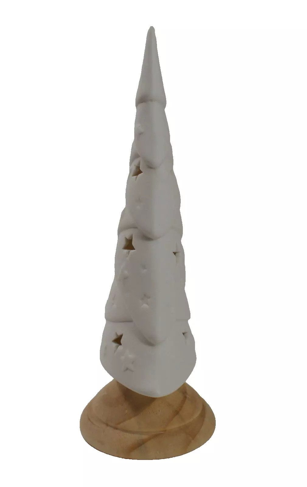 Kaufhaus le petit Weihnachtsfigur Deko Tannenbaum LED + Timer Baum Figur Skulptur Keramik Weihnachtsbaum, Dekofigur, Dekoobjekt, Dekoskulptur, Weihnachtsfigur aus Keramik