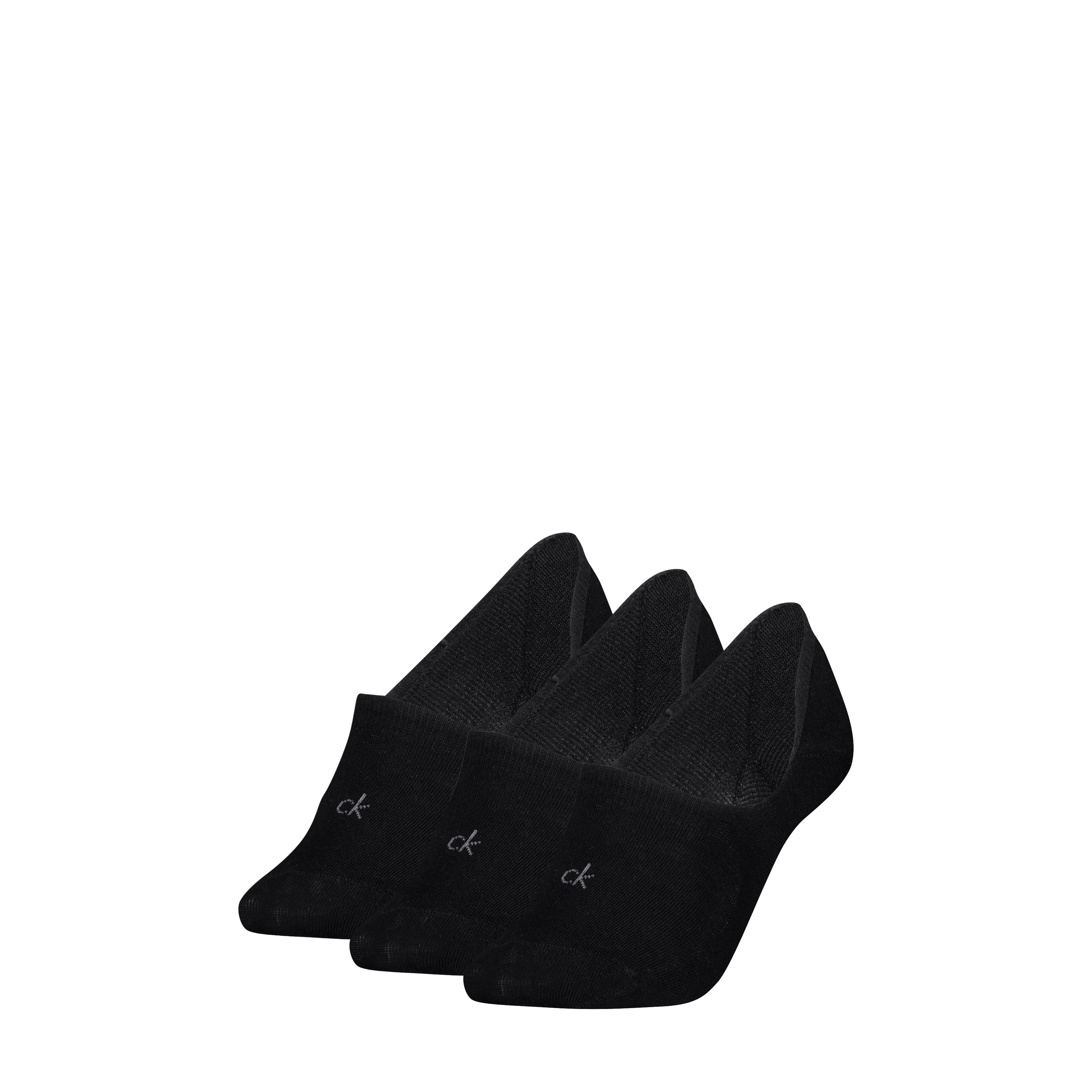 Calvin Klein Füßlinge CK WOMEN FOOTIE MC (3 Paar) Antirutsch Noppen im Fersenbereich, Cotton-Mix, elastisch