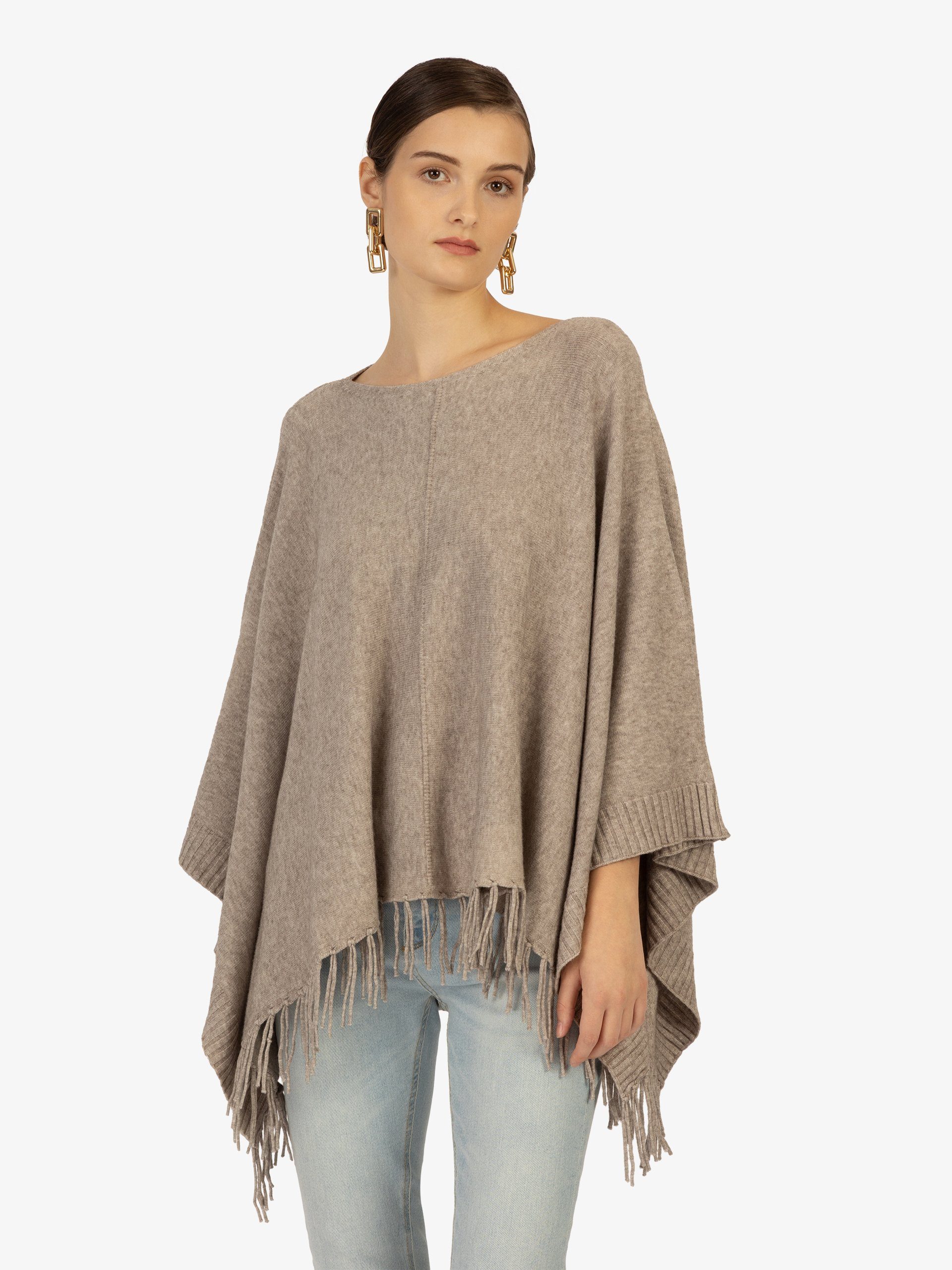 Kraimod Poncho mit Eye catching und Allover-Design