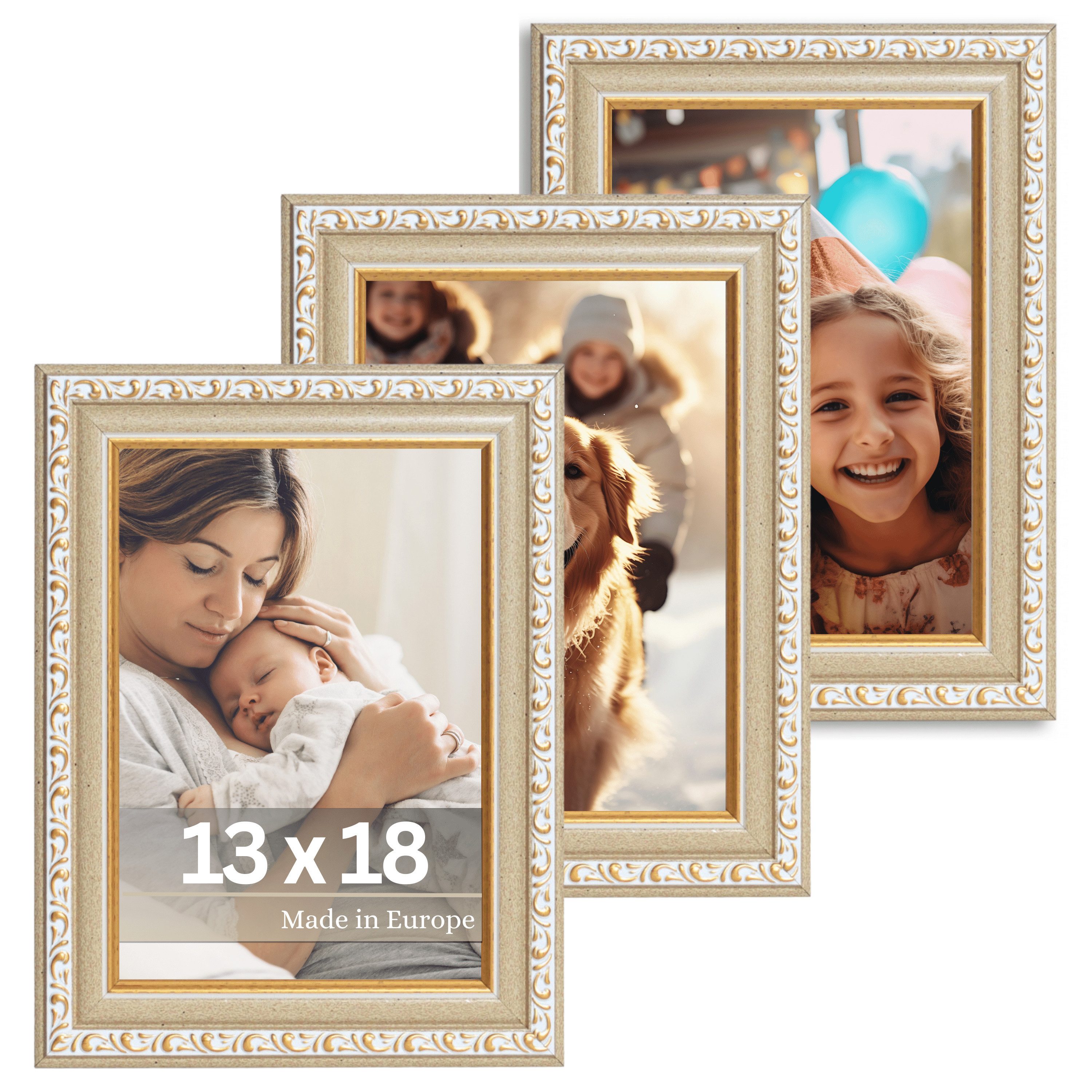 Victor (Zenith) Bilderrahmen Chagall, Antiker Bilderrahmen Set Beige Gold 1 günstig online kaufen