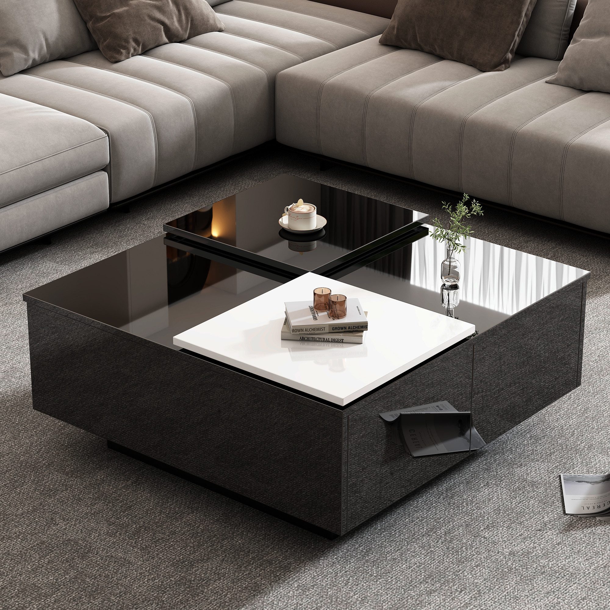 STILVORA Couchtisch mit verschiebbare Tischplatte,Wohnzimmertisch Sofatisch günstig online kaufen
