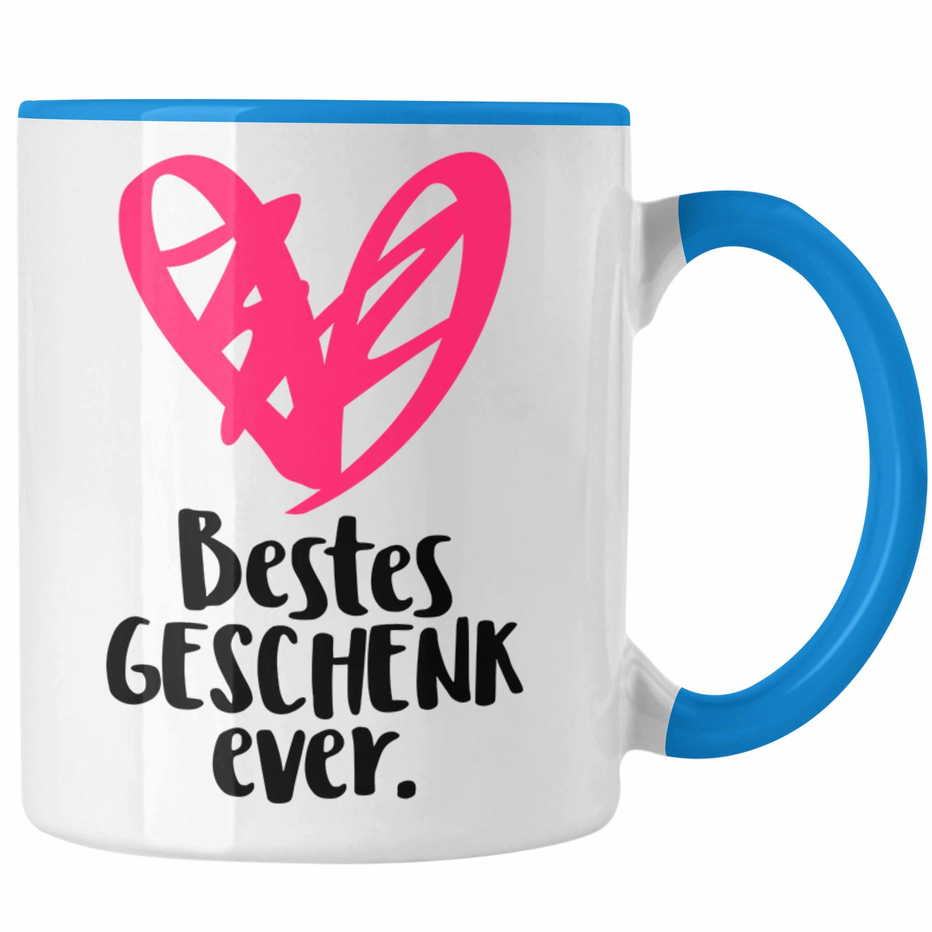 Trendation Tasse Trendation - Lustige Tasse für Frauen mit Spruch Geschenkidee Schwester Mama Tante Kaffeetasse Wichtelgeschenk Blau