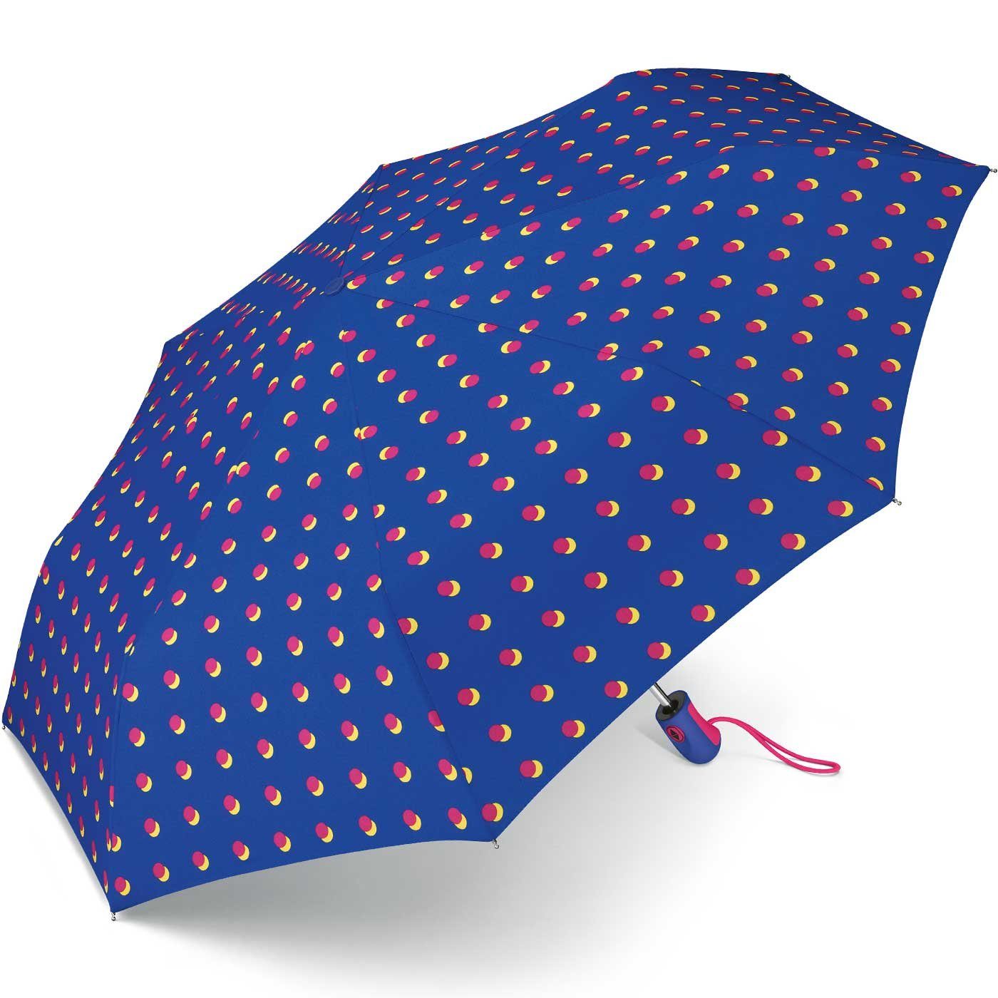 das Esprit besondere blau als Automatik, schöner mit Design Eyecatcher Damen Auf-Zu für Schirm Taschenregenschirm