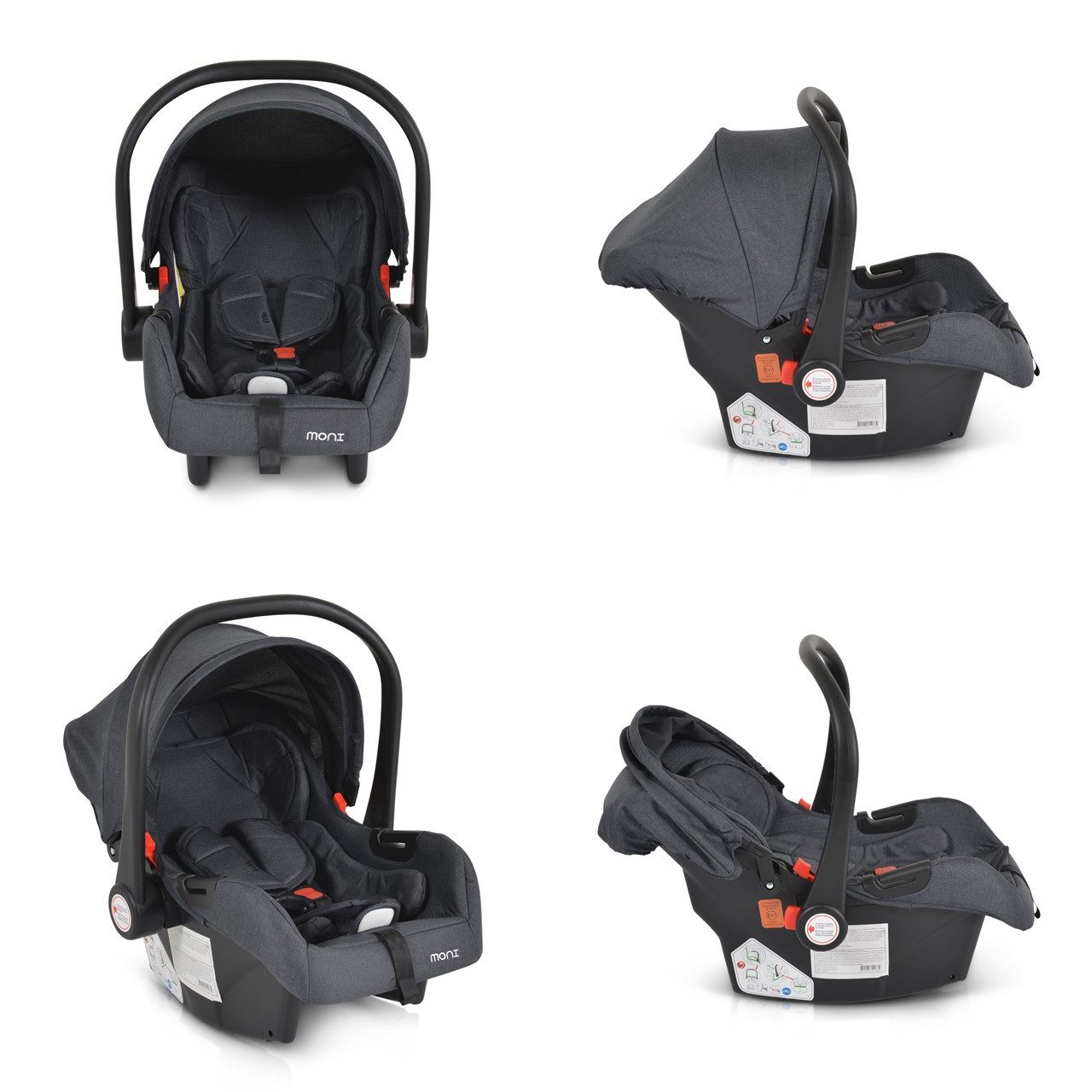 Moni Babyschale Babyschale Trio i-Size, ab: 0, bis: 1.25, (40 - 87cm) Adapter, Fußabdeckung, weiches Kissen