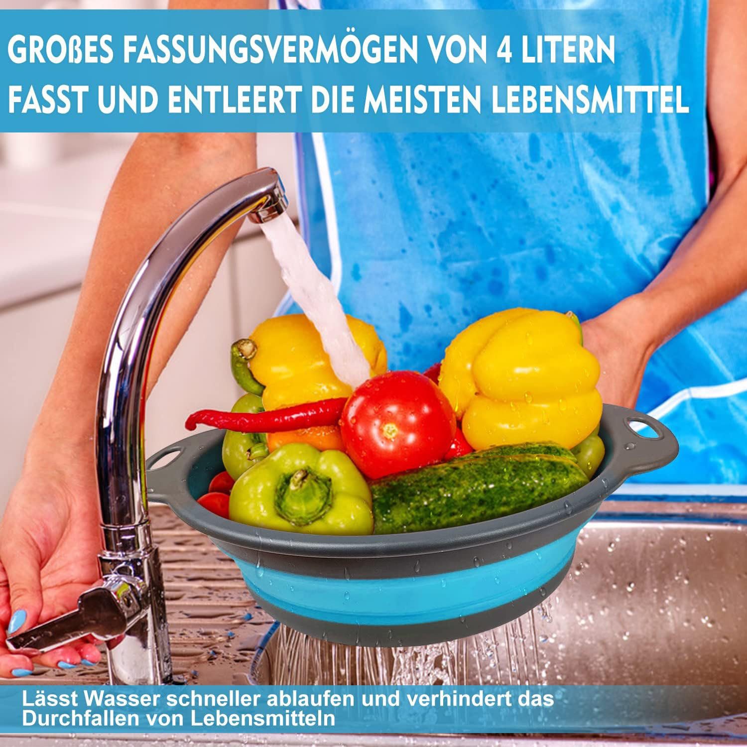 POPOLIC Küchenspüle Faltbarer Abflusskorb, Küchen-Abflusskorb aus günstig online kaufen