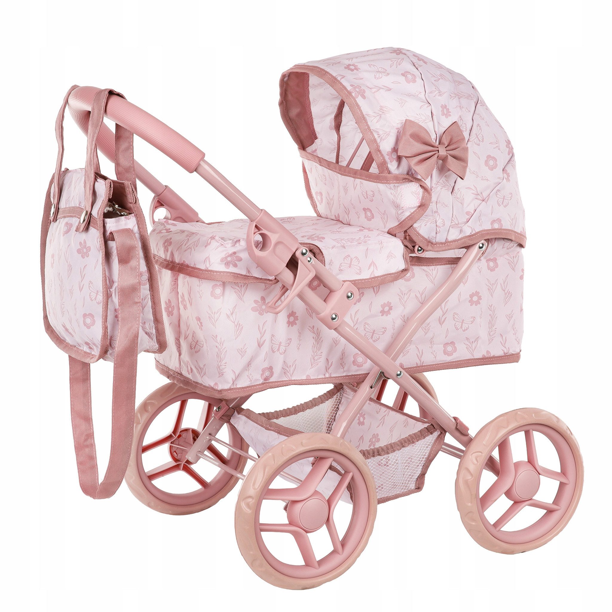 kinderplay Puppenwagen Puppenwagen mit Tasche – Klappbar und leicht – Für Kinder ab 2 Jahren