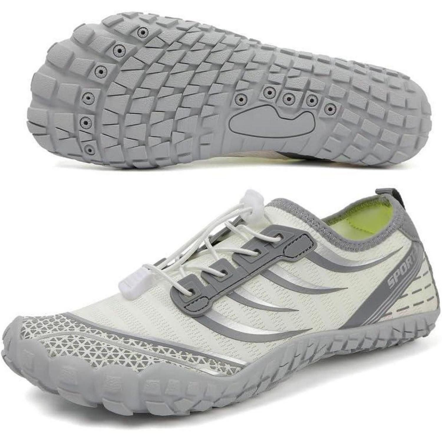 LuxusKollektion Tauchset Barfußschuhe Wasserschuhe Herren Damen Aquaschuhe 36 39 EU Grau Weiße