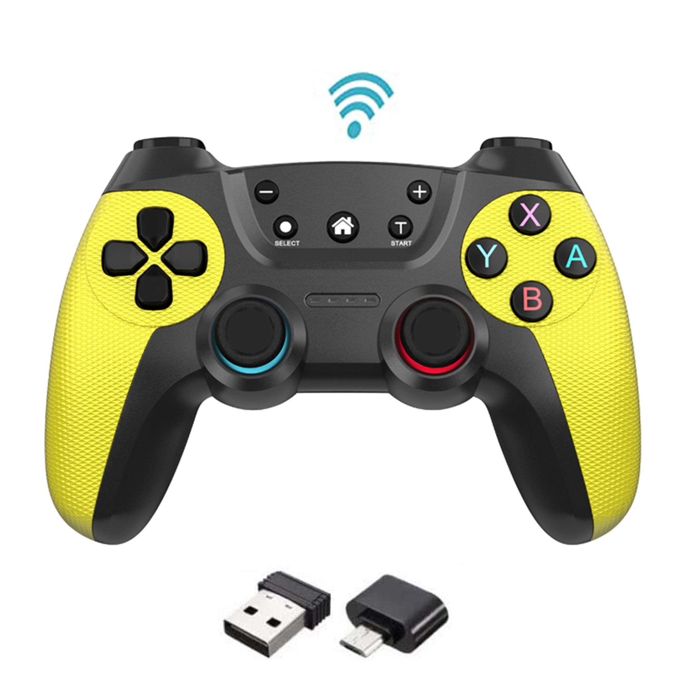 Tadow Android Gamepad,Gamecontroller,2.4G drahtlose Übertragung,Wireless Gamepad (für Android/PC/PS2/PS3/Switch)