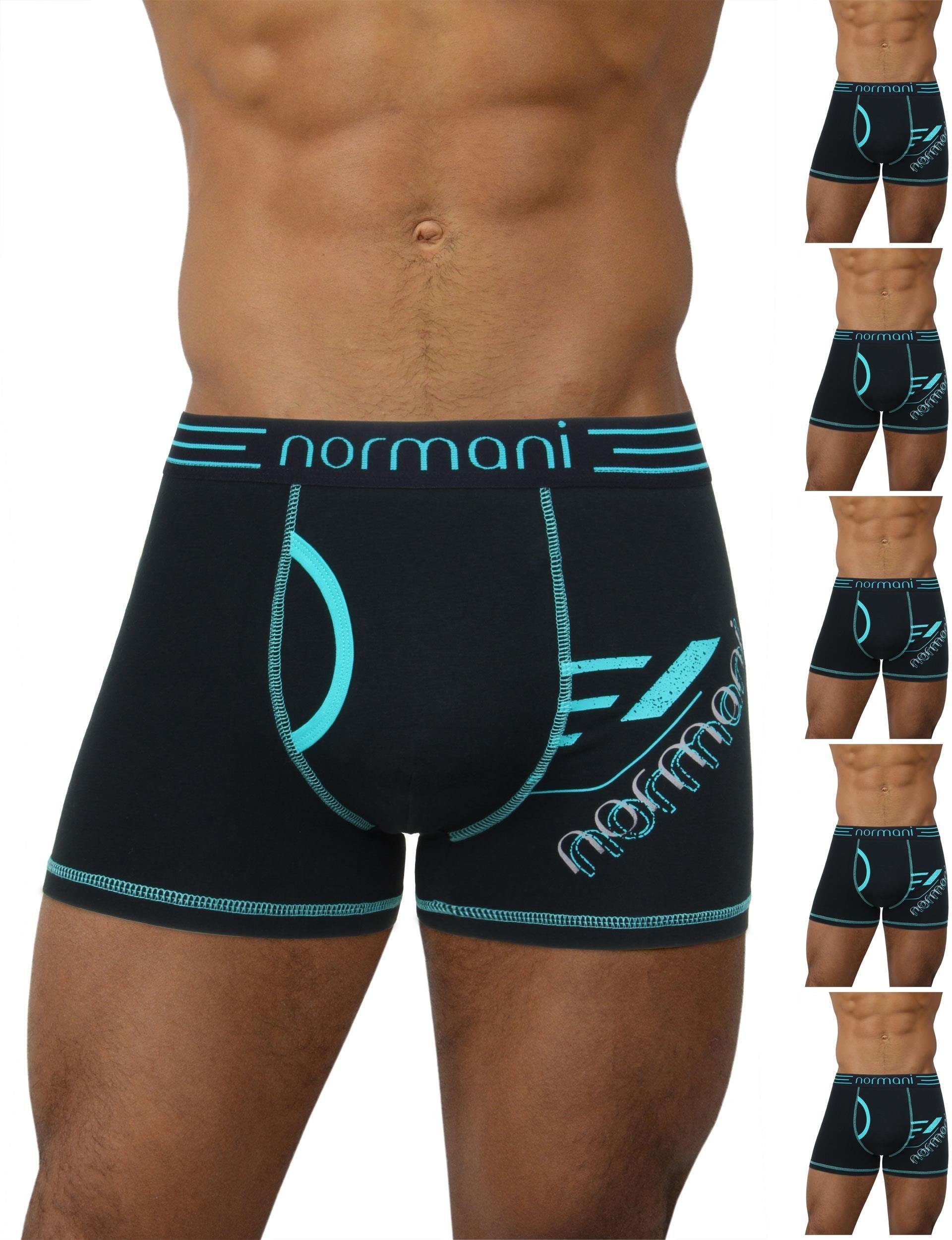 normani Retro Boxer Unterhose aus atmungsaktiver Baumwolle Mint Shadow