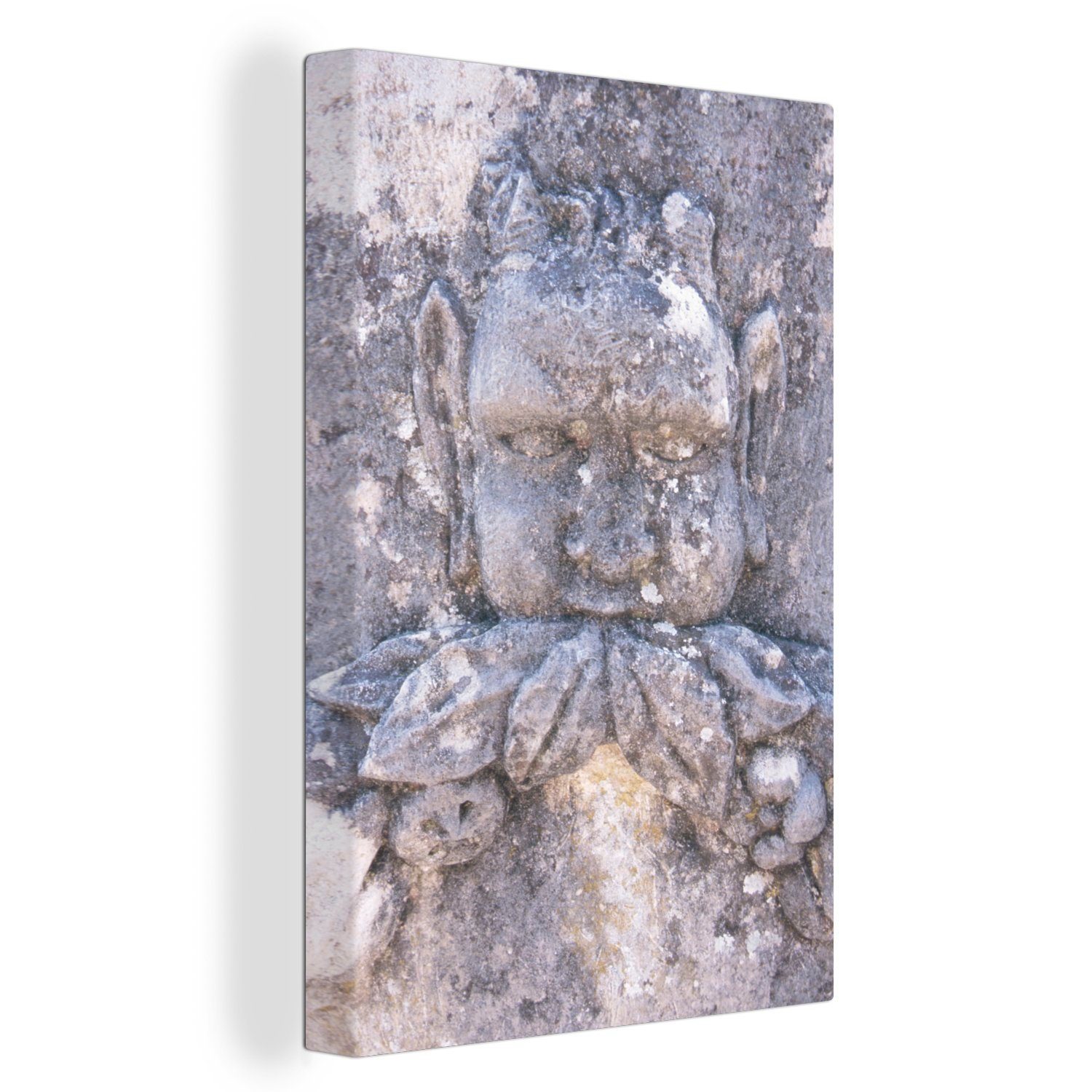 OneMillionCanvasses® Leinwandbild Bild einer Steinskulptur eines Satyrs, (1 St), Leinwandbild fertig bespannt inkl. Zackenaufhänger, Gemälde, 20x30 cm