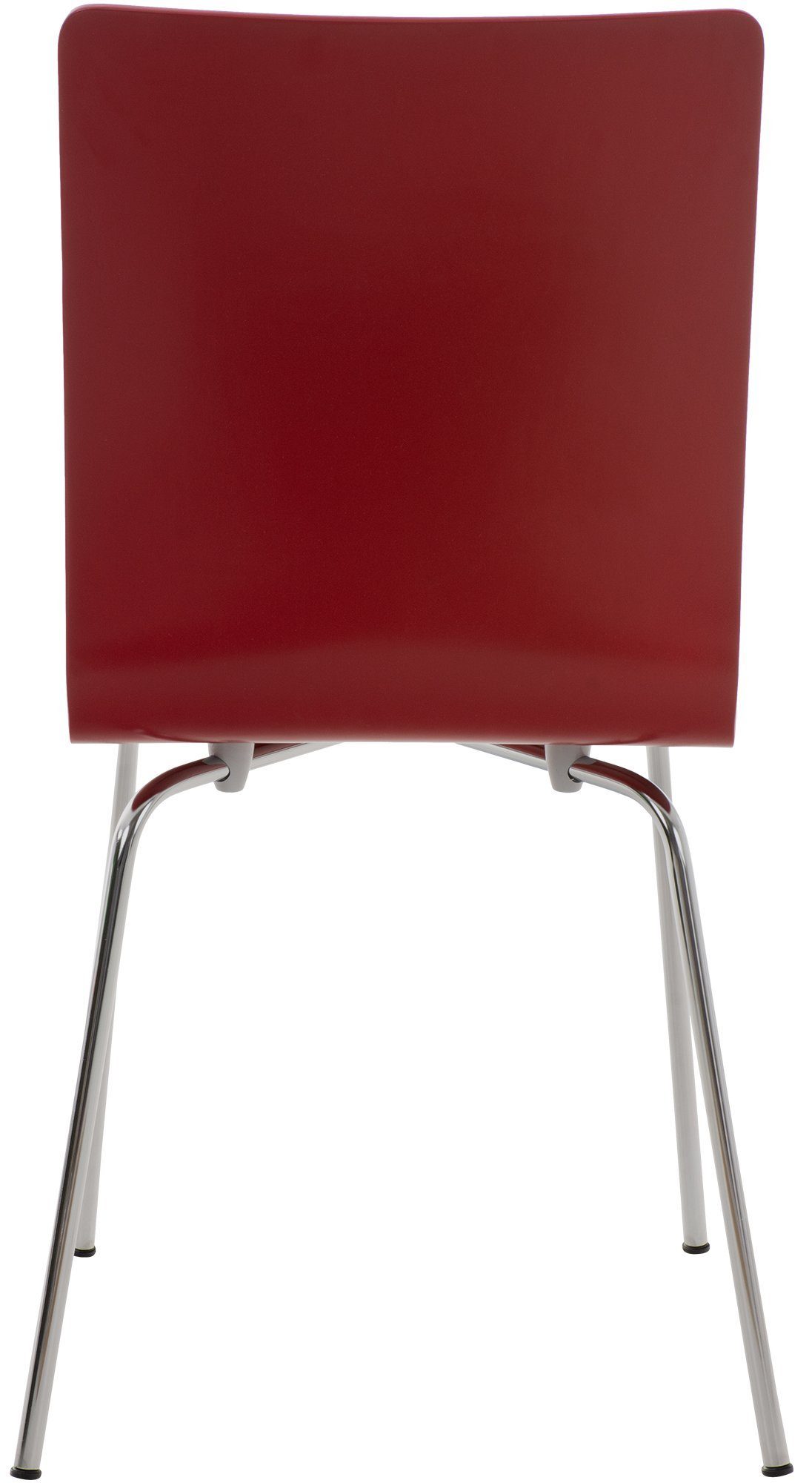 CLP ergonomisch Pepe, Metallgestell geformter rot Holzsitz & Besucherstuhl