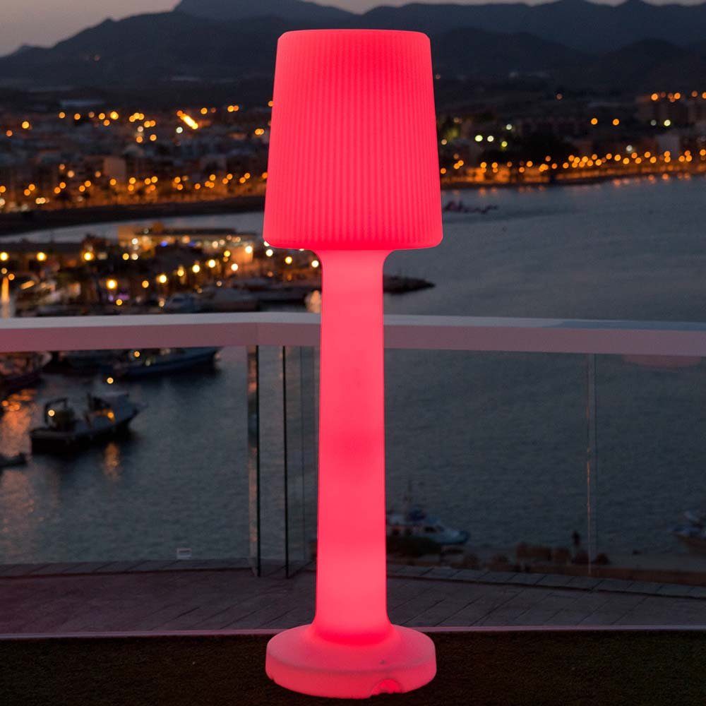 Licht-Trend LED Außen-Stehlampe Carmen LED-Außen-Stehleuchte mit Akku und  Fernbedienung Weiß, RGBW & Kaltweiß