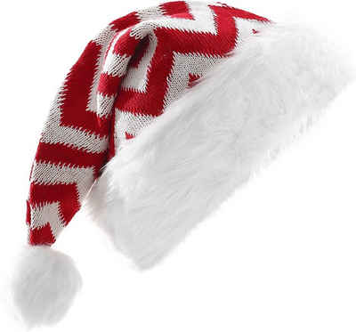 Mmgoqqt Outdoorhut »Weihnachtsmütze Nikolausmütze Unisex Rot Verdickter Samt Santa Hat-Weihnachten Classic Hat«