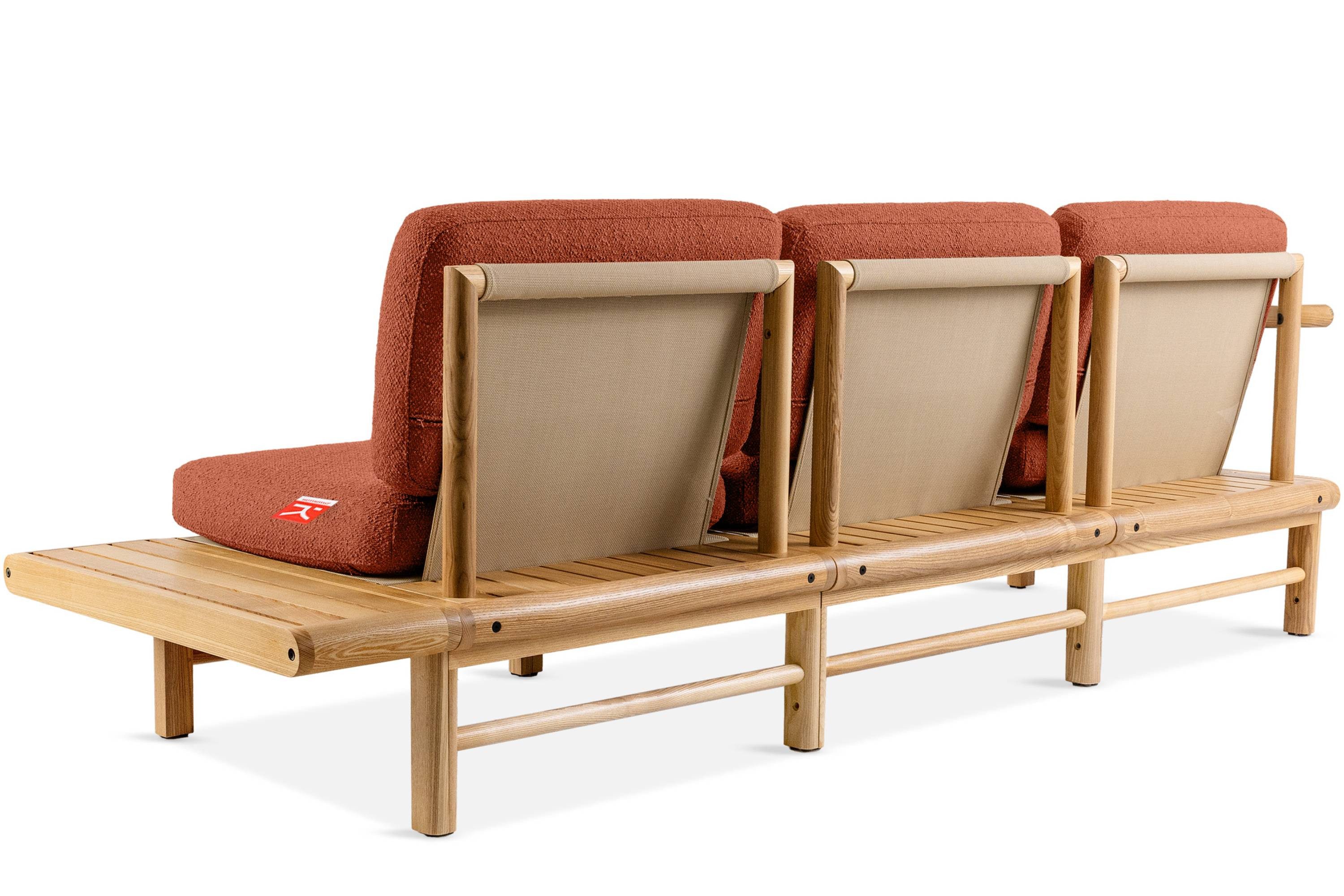 KONSIMO® Sofa ATREDA Gartensofa 3-Sitzer, hergestellt in der EU, mit Ablage