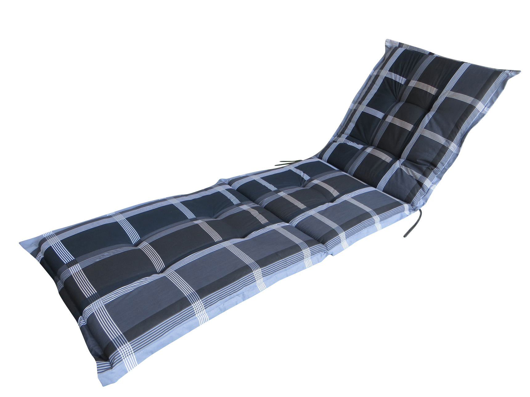 Madison Liegenauflage B 255 grau kariert 190x60 cm Auflage für Liege