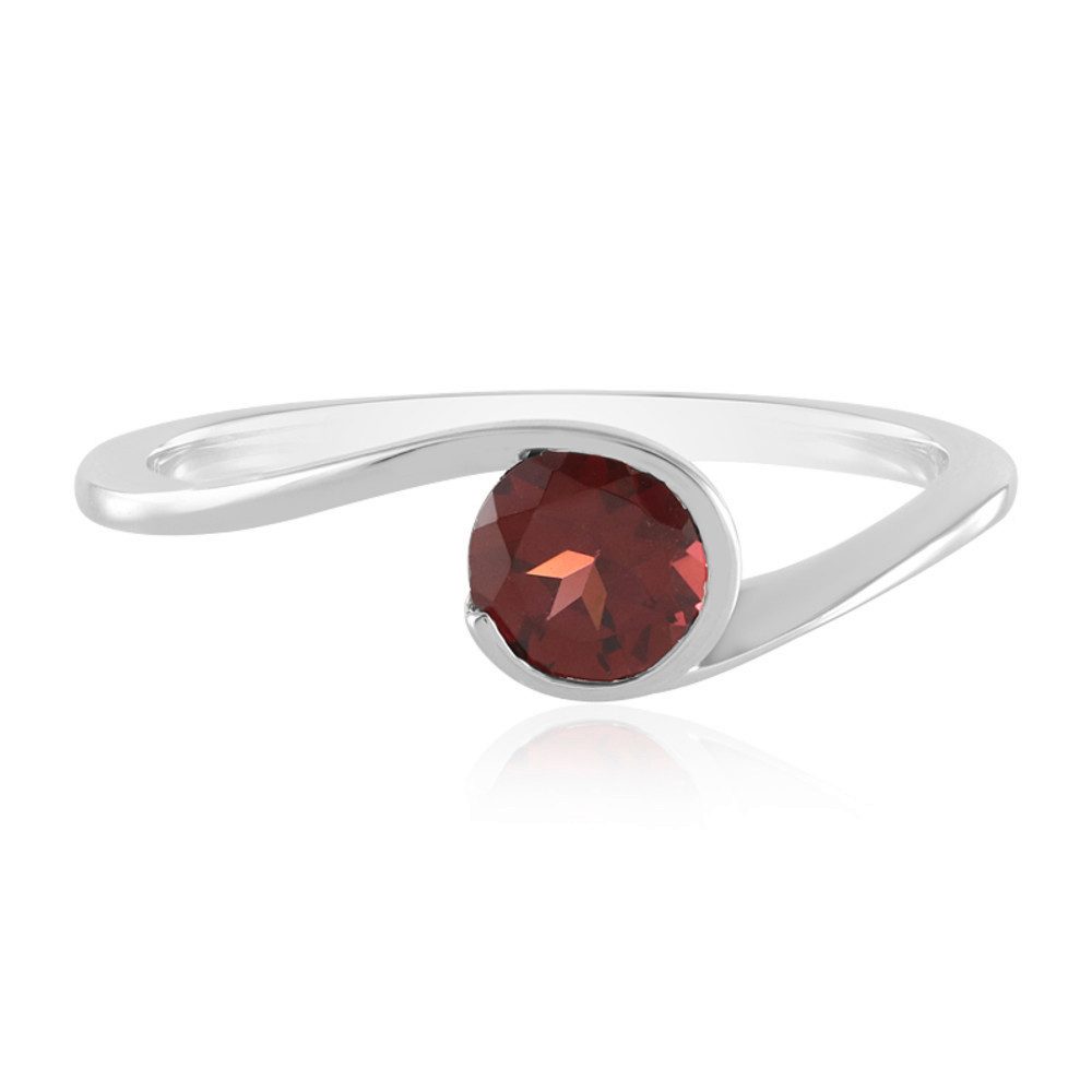 Solitärring Cavill Ring Mosambik-Granat 0,82 ct Sterlingsilber platinisiert