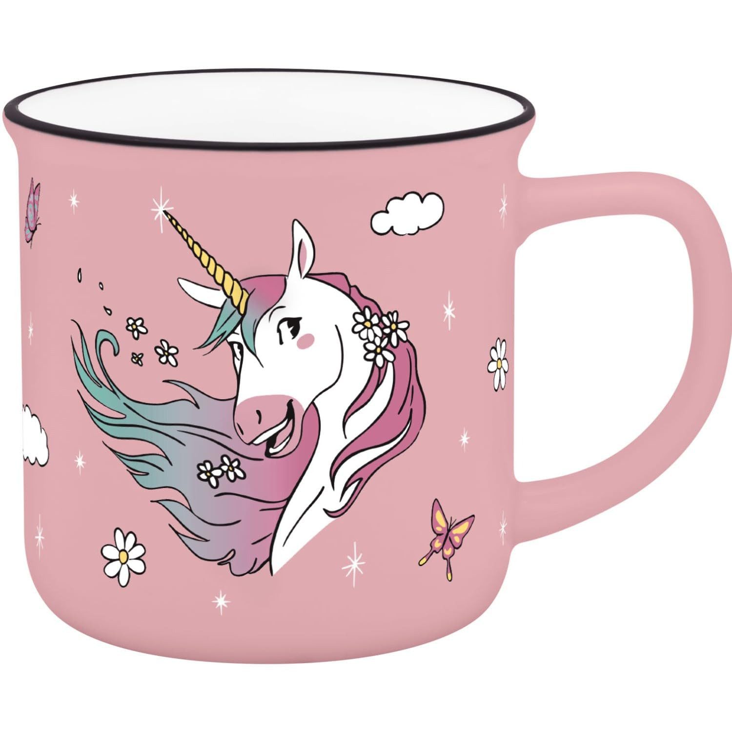 Sheepworld Tasse Kinder Tasse Becher 35cl Porzellan Geschenk Sheepworld EINHORN 74819, Porzellan