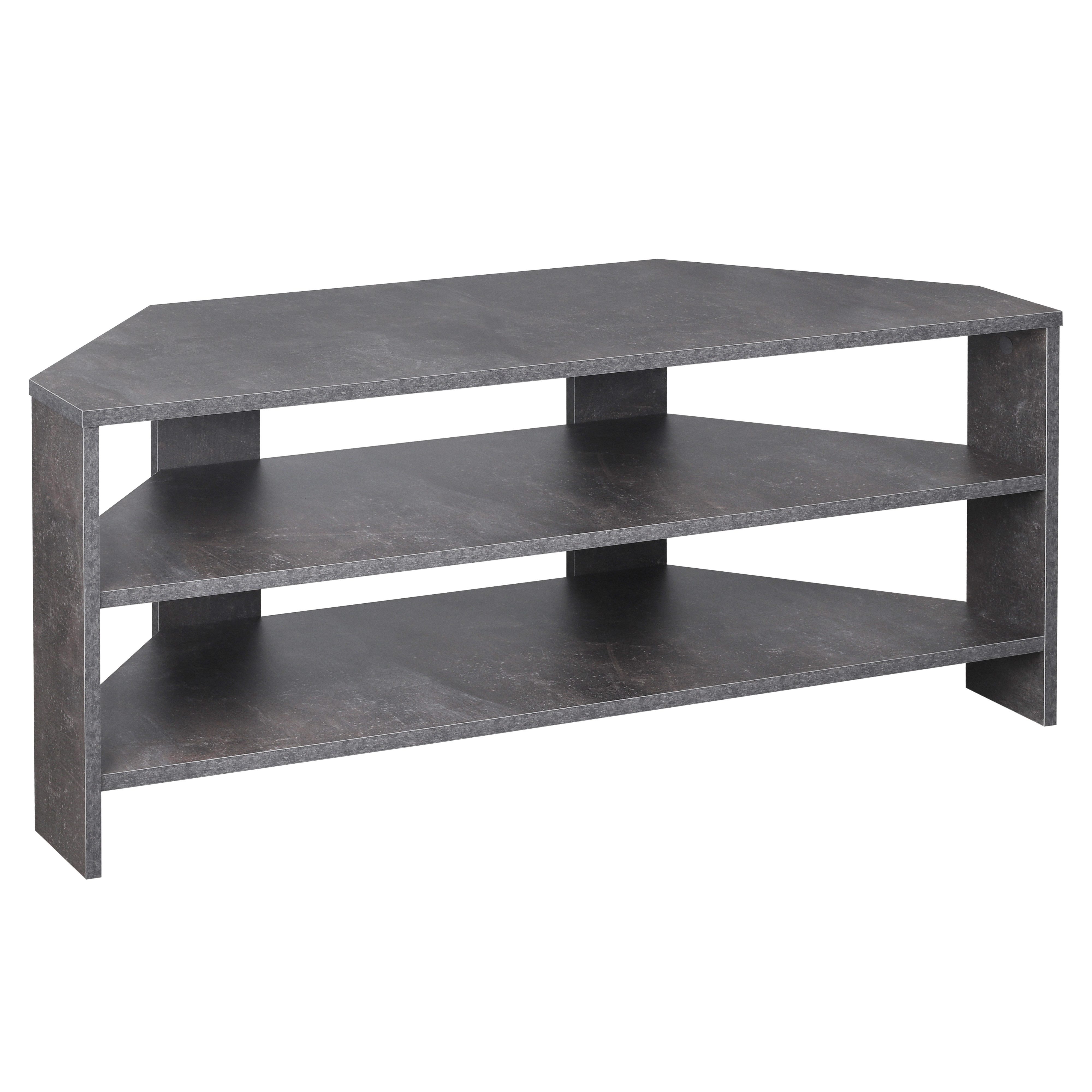 RICOO TV-Regal WM069-BG, 1-tlg., Fernseher Lowboard Regal Ecke Fernsehtisch Eckregal Wohnzimmer Ablage