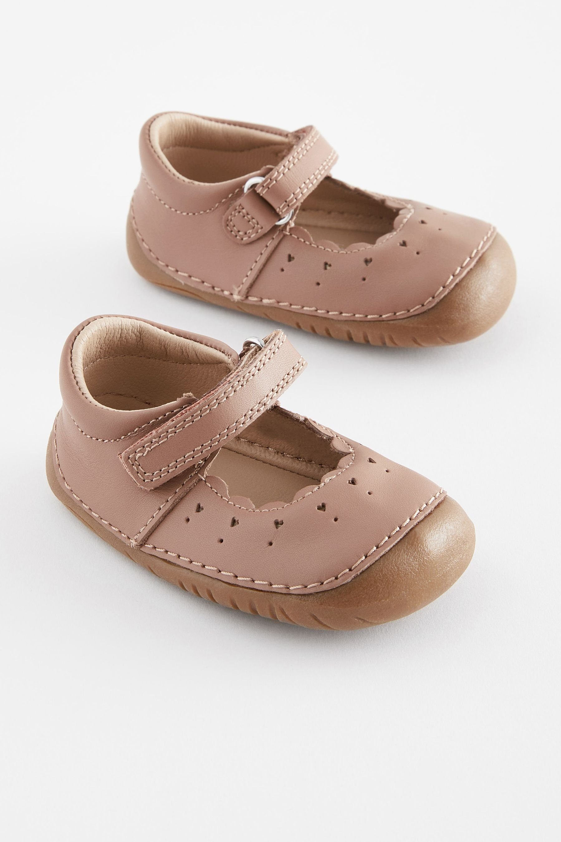 Brown Leather Crawler (1-tlg) Mary Jane Tan Schuhe Next Krabbelschuh