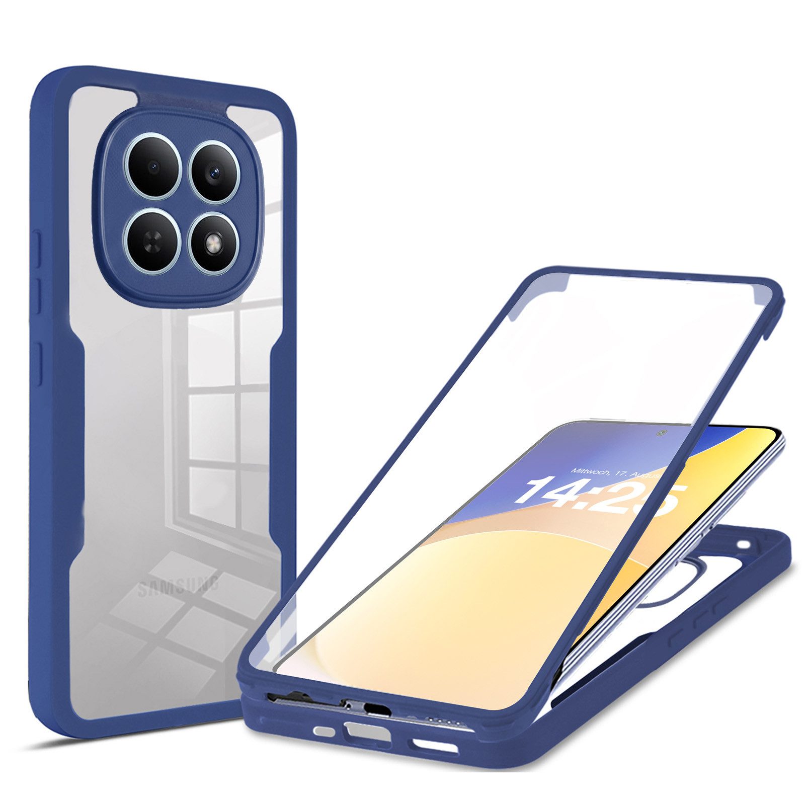 Tec-Expert Handyhülle 360 Grad Handy Hülle für Xiaomi Redmi Note 15 5G 6.77 Zoll, 6.77, Rundum Schutz Cover Case Bumper robust Vollschutz