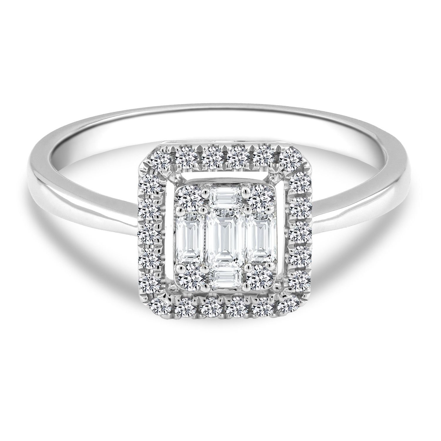 Adam & Eve Verlobungsring 585/- Gold mit 31 Diamanten 0,31ct. - Solitärring Goldring (Diamantring AE32), inklusive Echtheitszertifikat - Gravur möglich