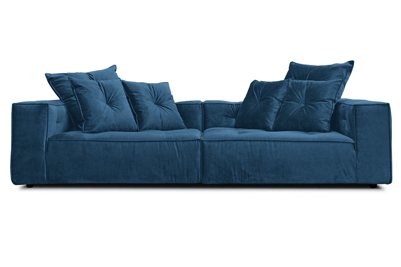daslagerhaus living Sofa Sofa Brian 3 Sitzer Samt dunkelblau | Alle Sofas